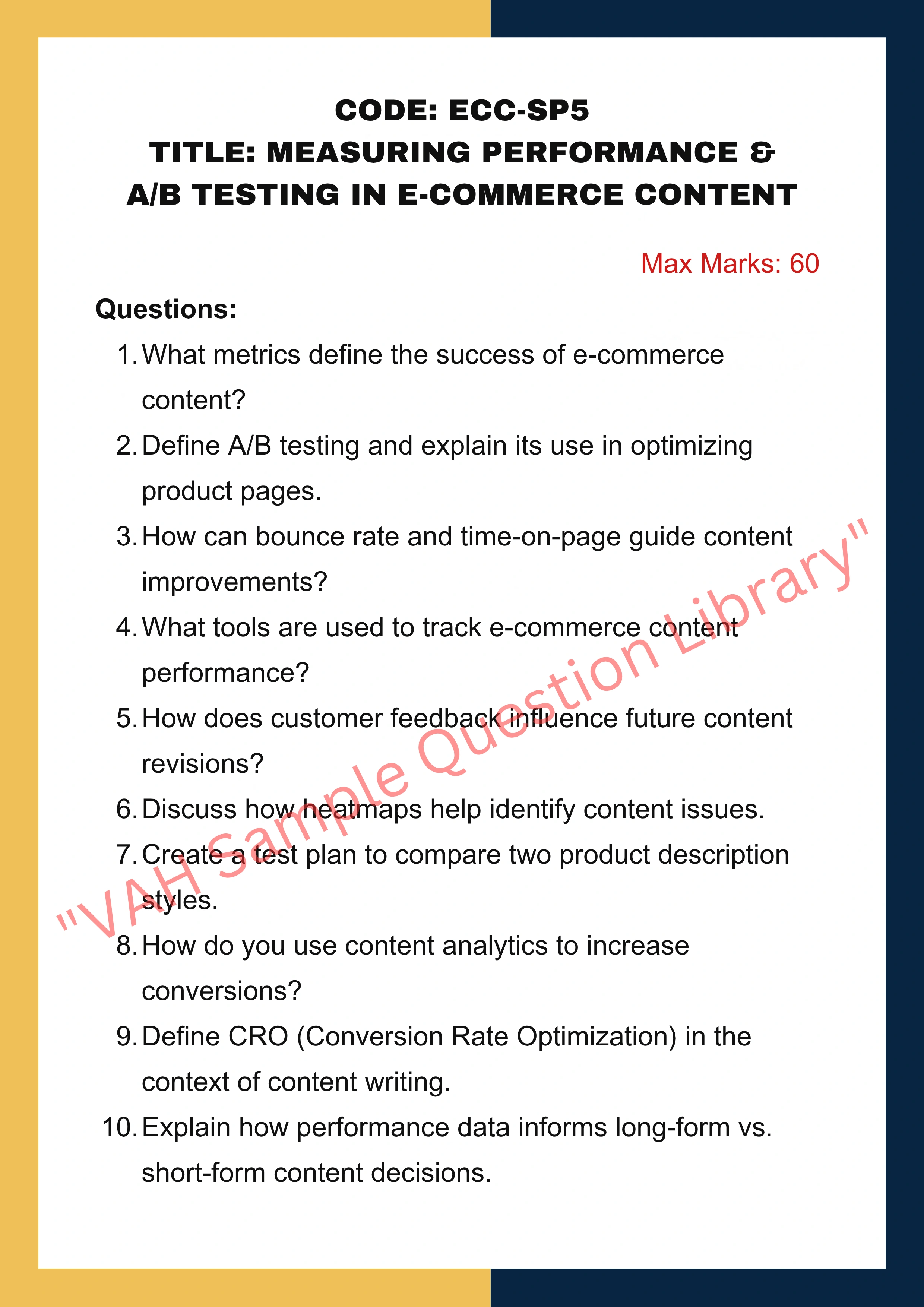 E-commerce content