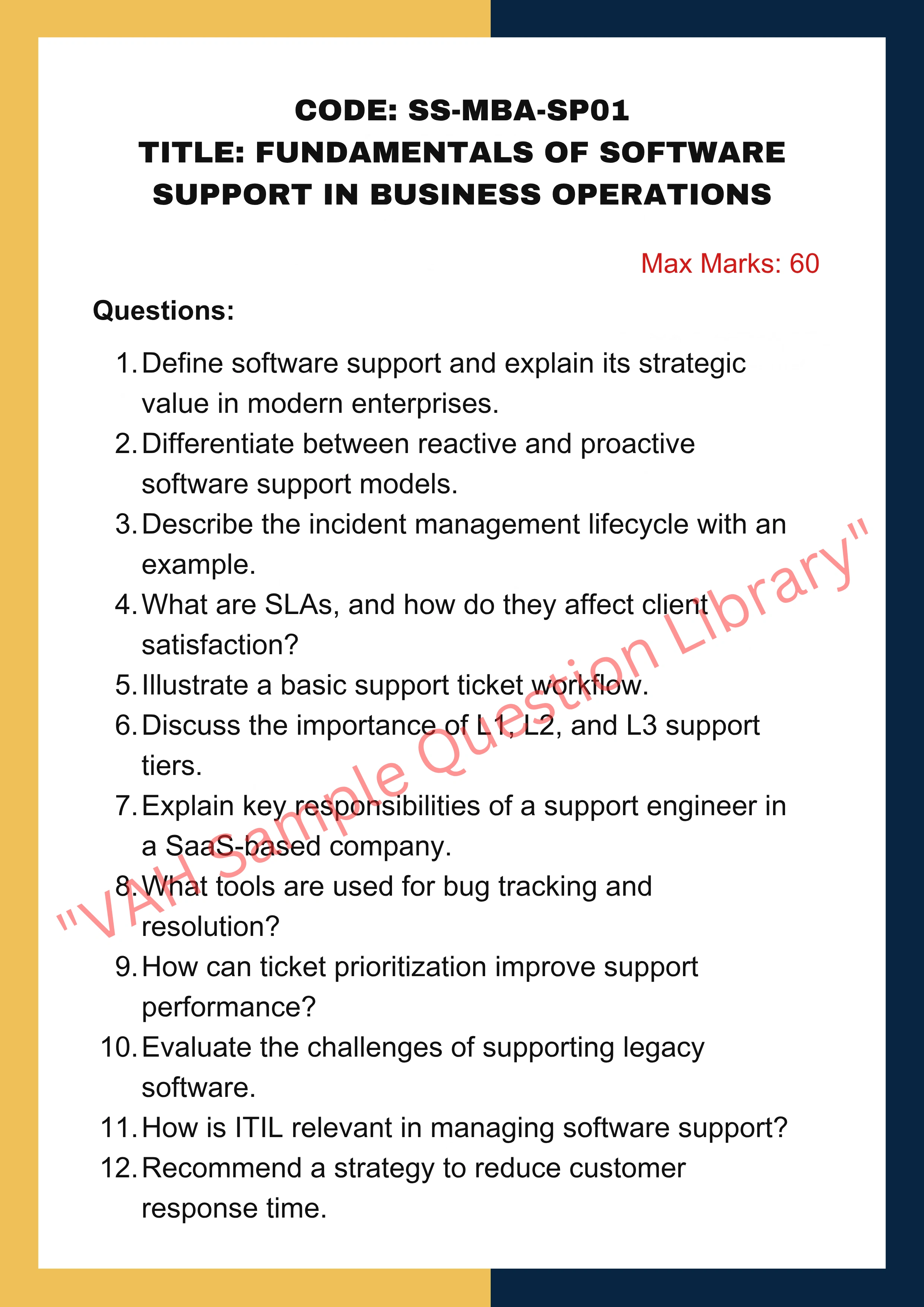 Software Support Assignment help