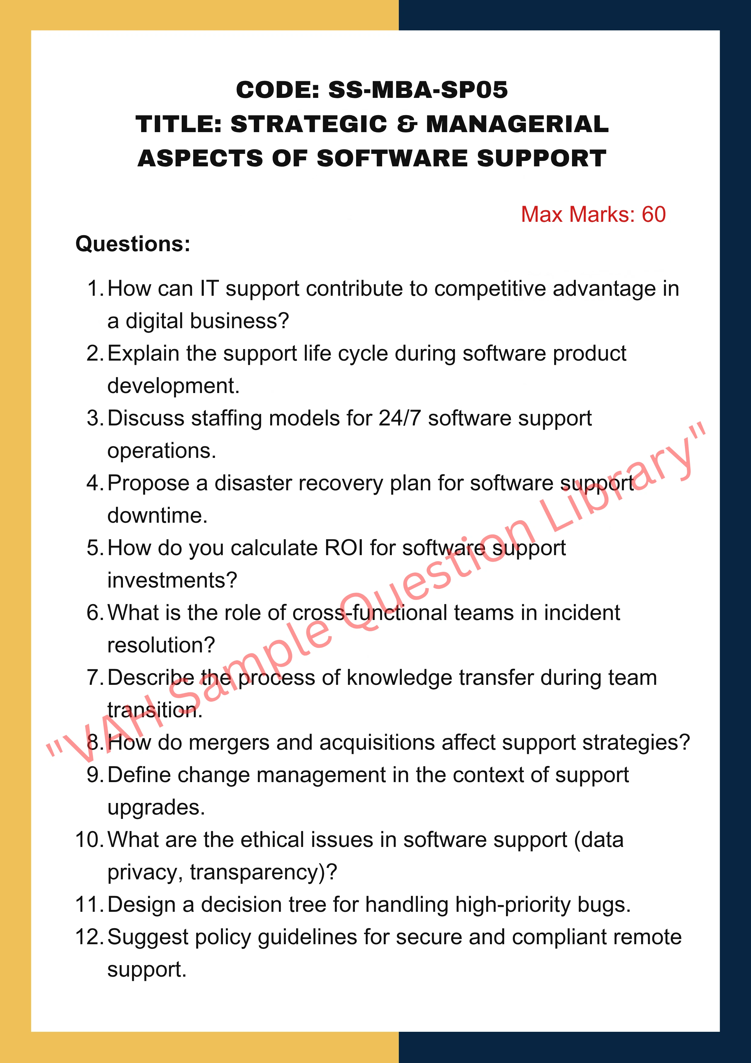 Software Support Assignment help