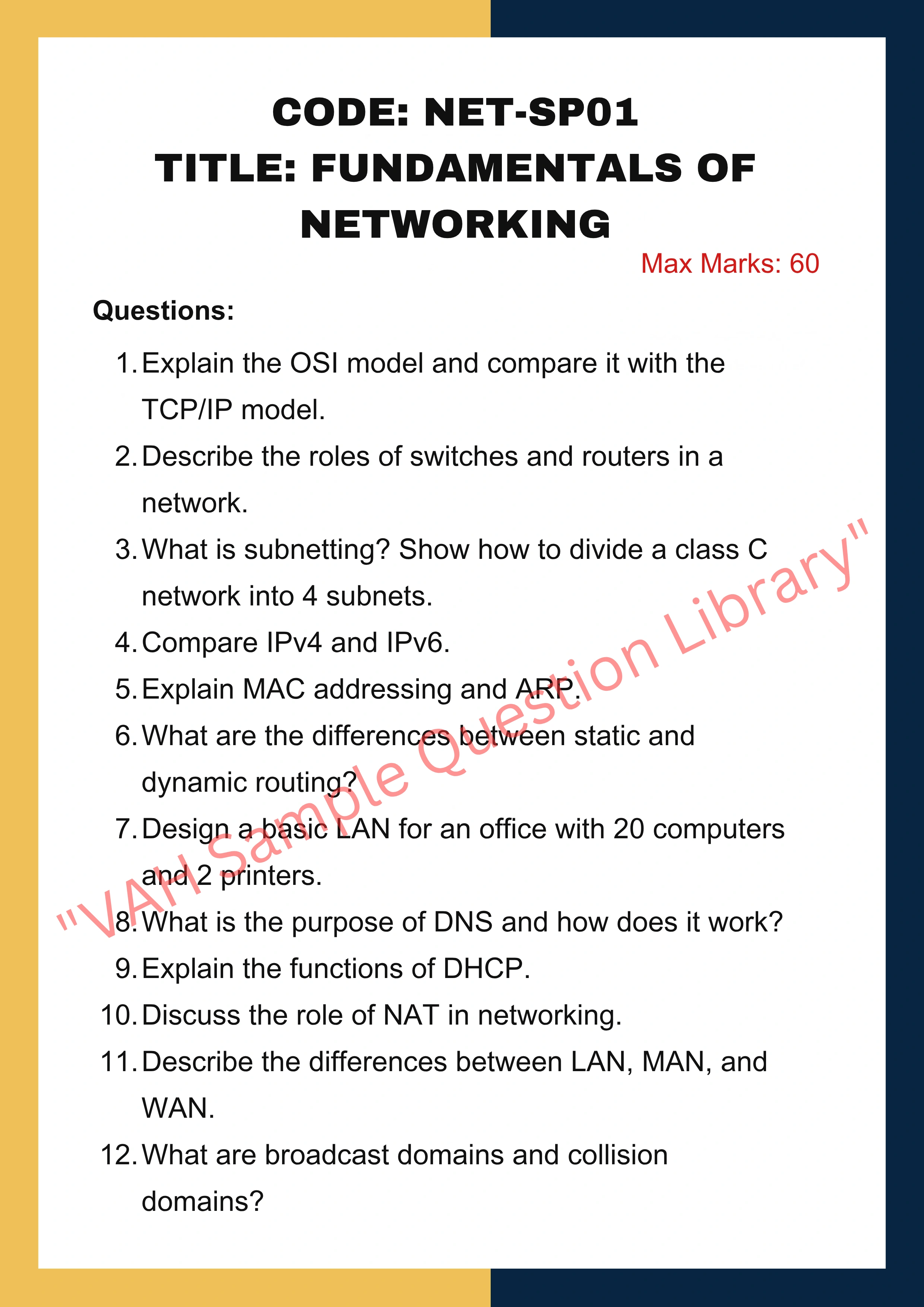 Networking Assignment help