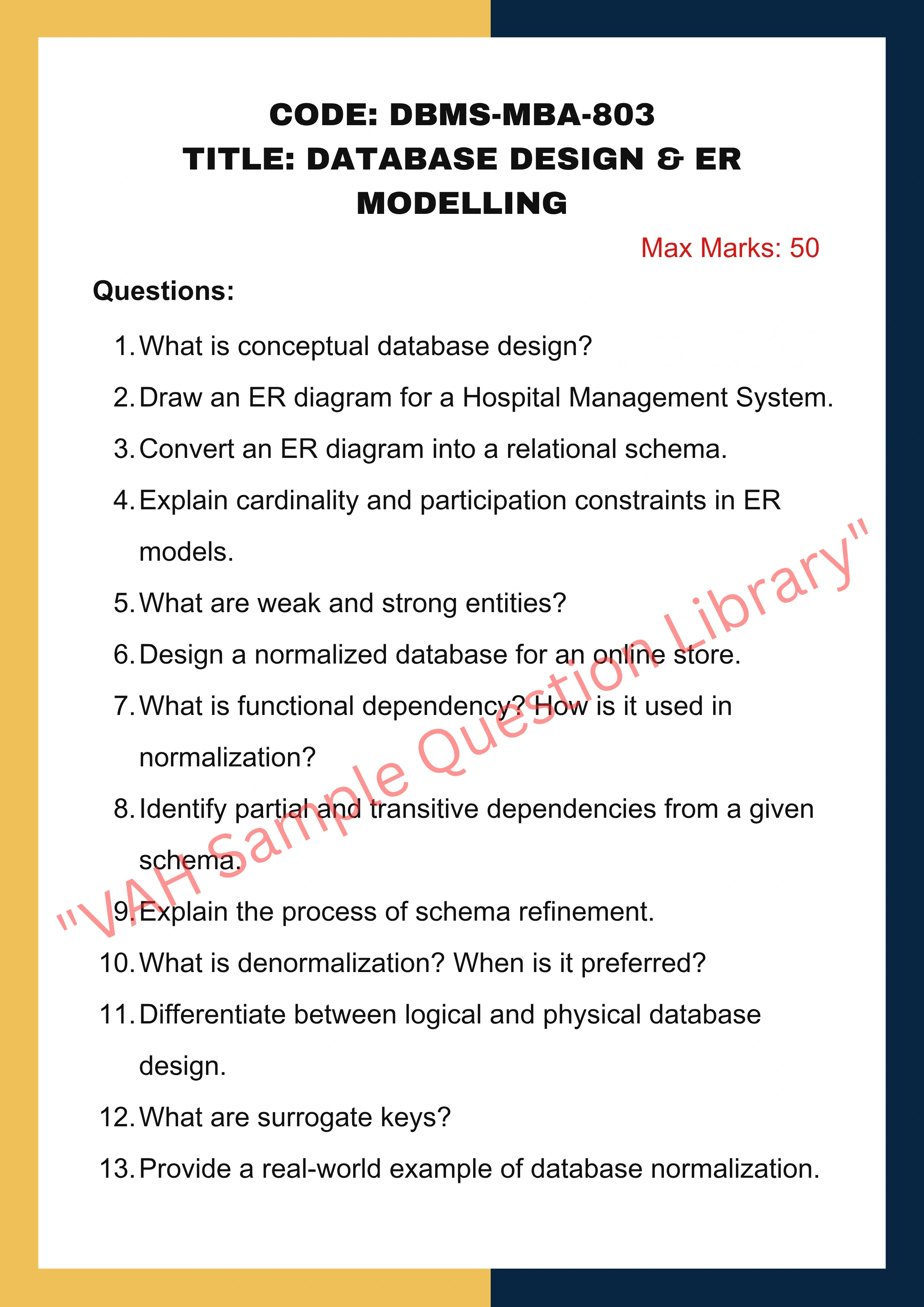 Database Assignment help