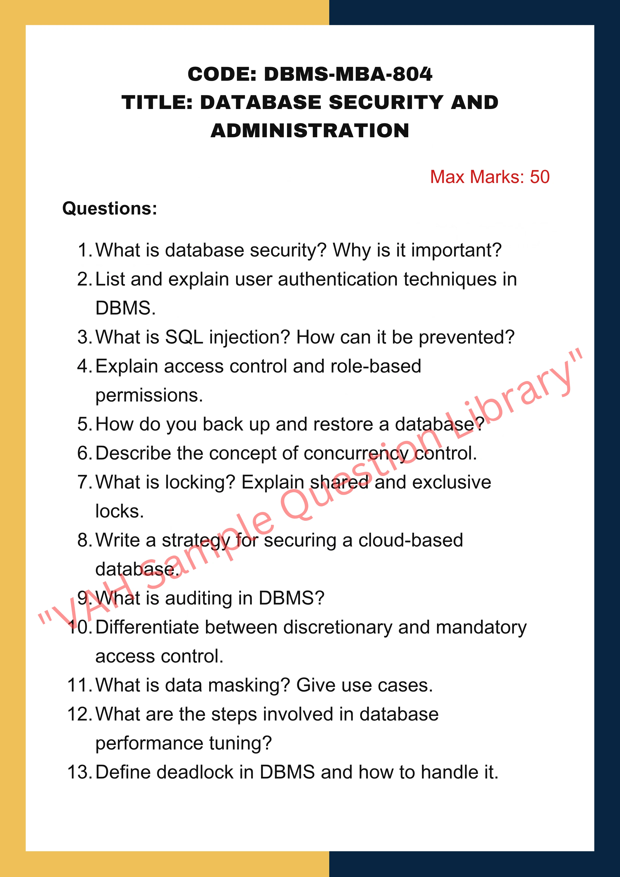Database Assignment help