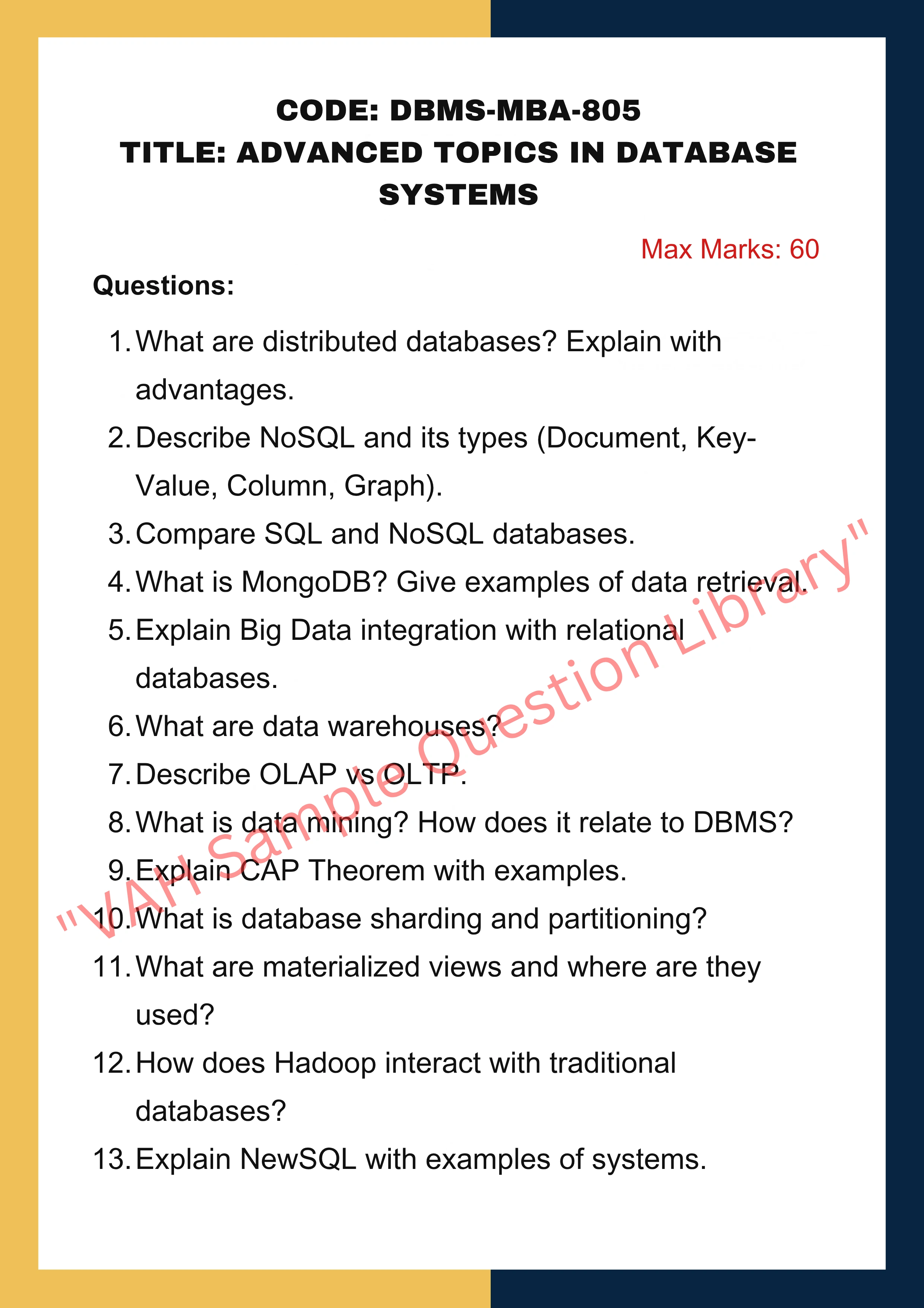 Database Assignment help