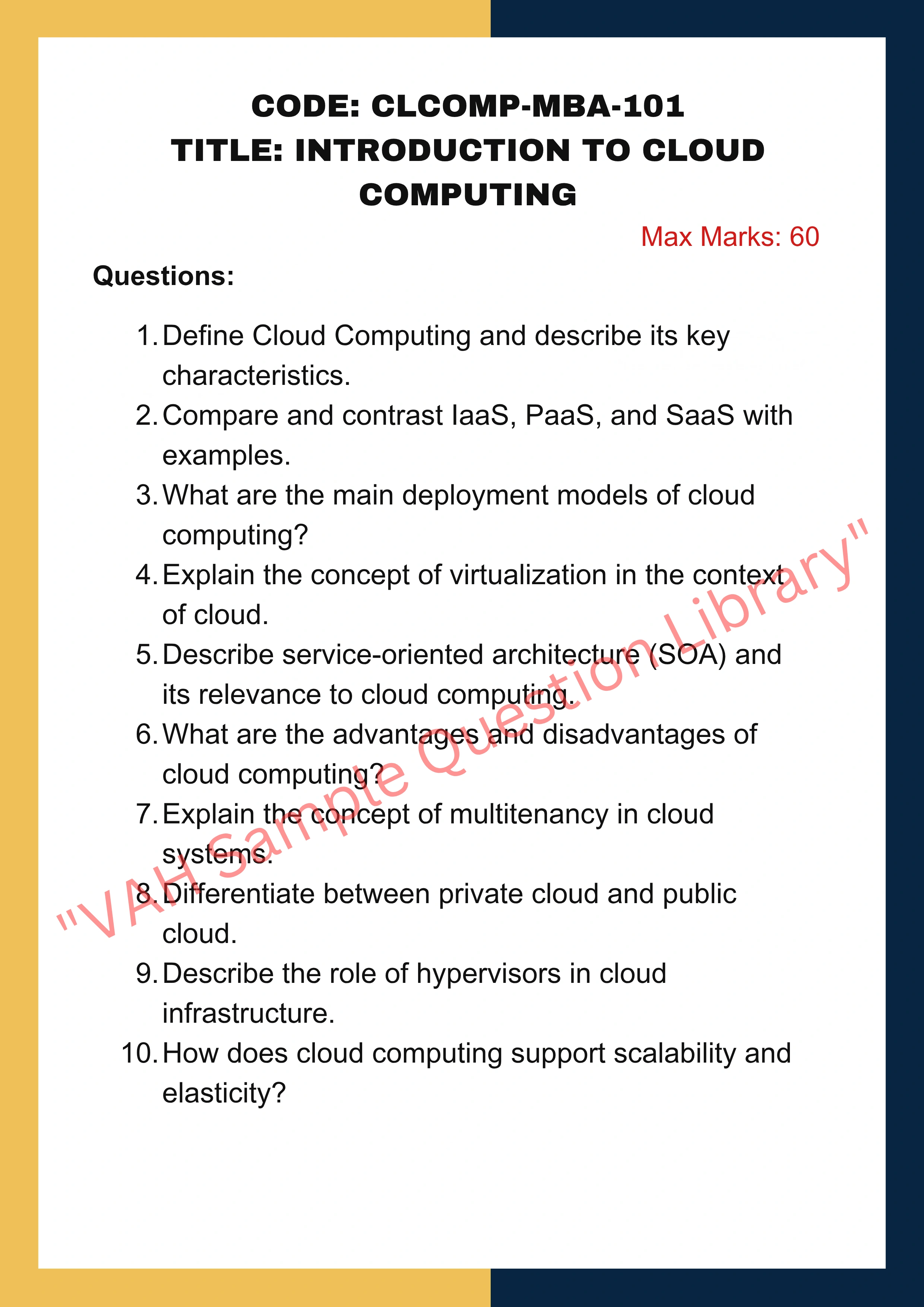 Cloud Computing Assignment help