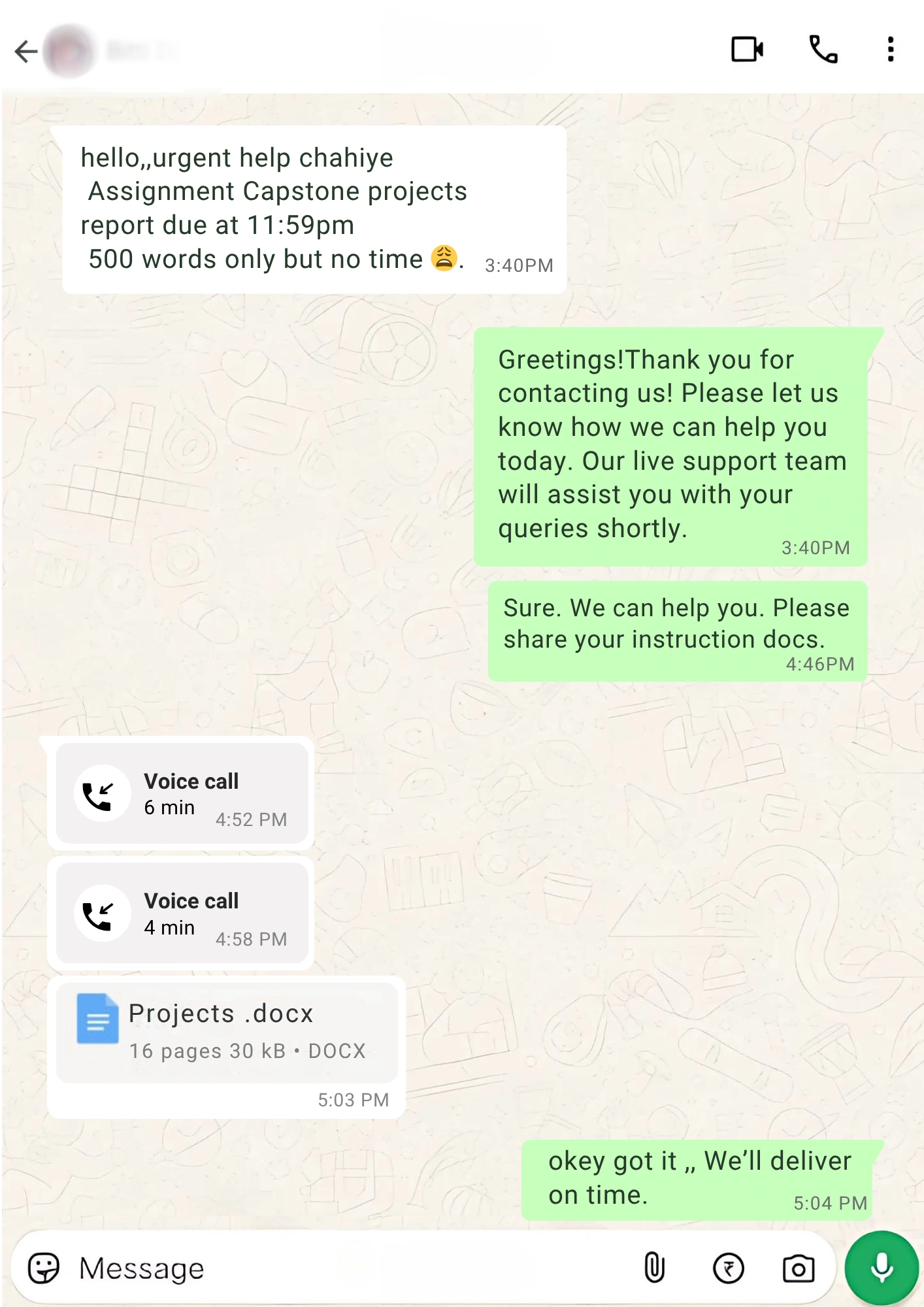 Assignment Capstone projects