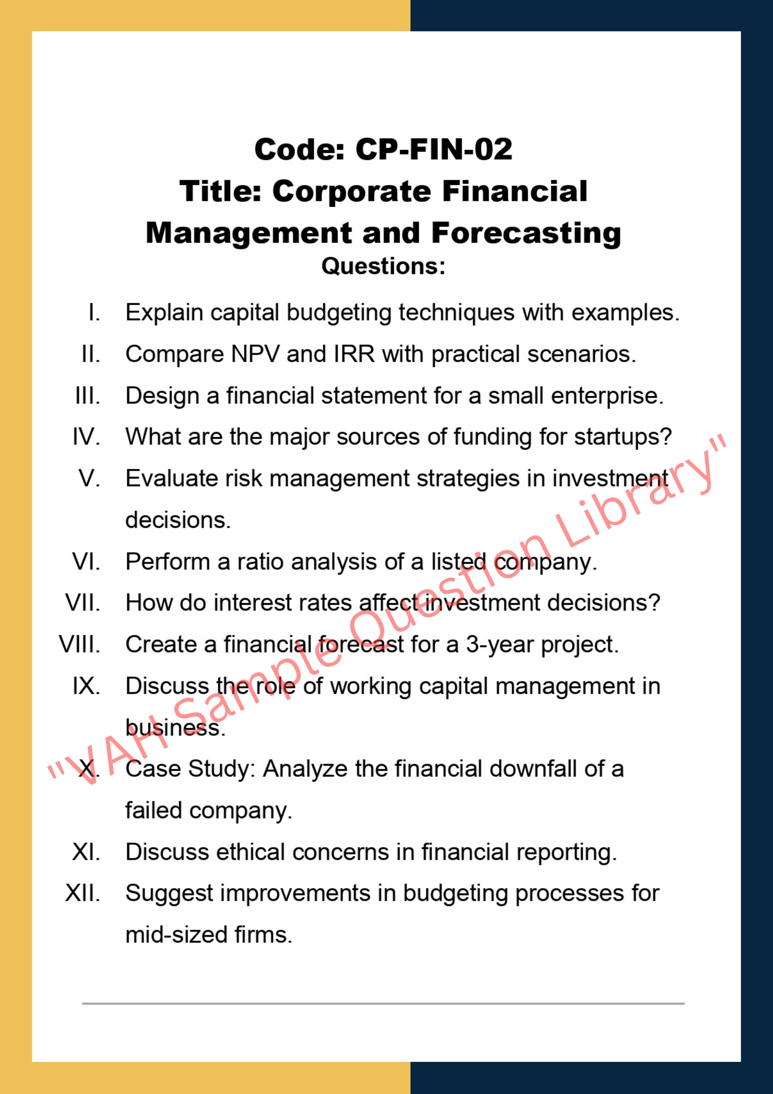 Assignment Capstone projects