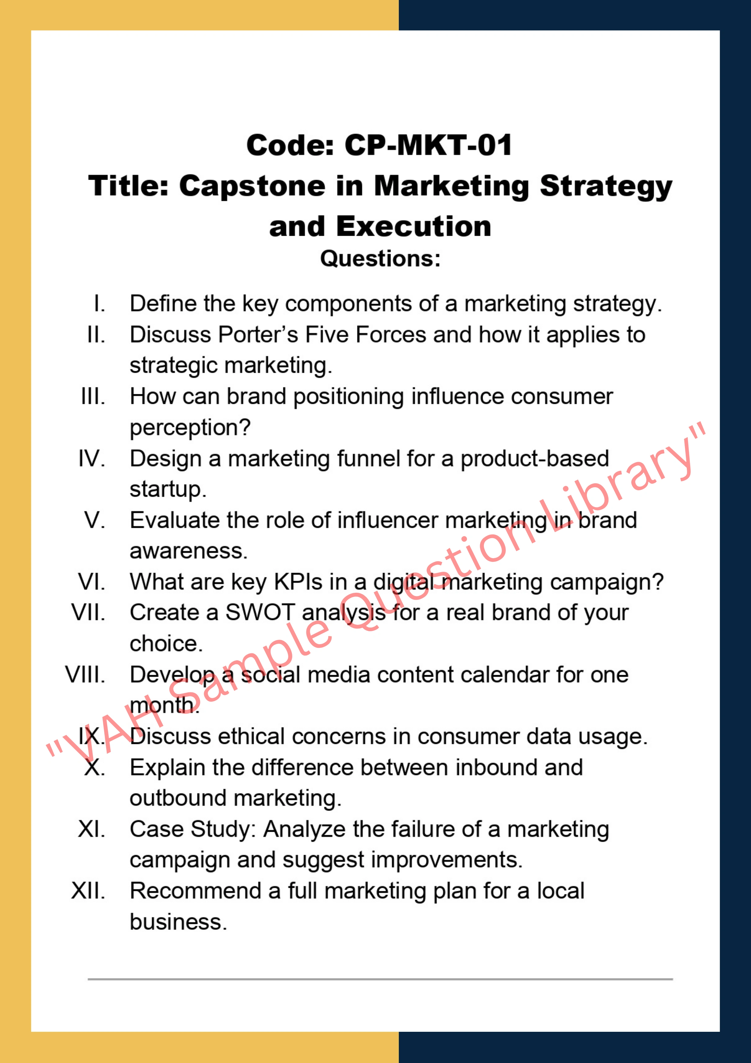 Assignment Capstone projects
