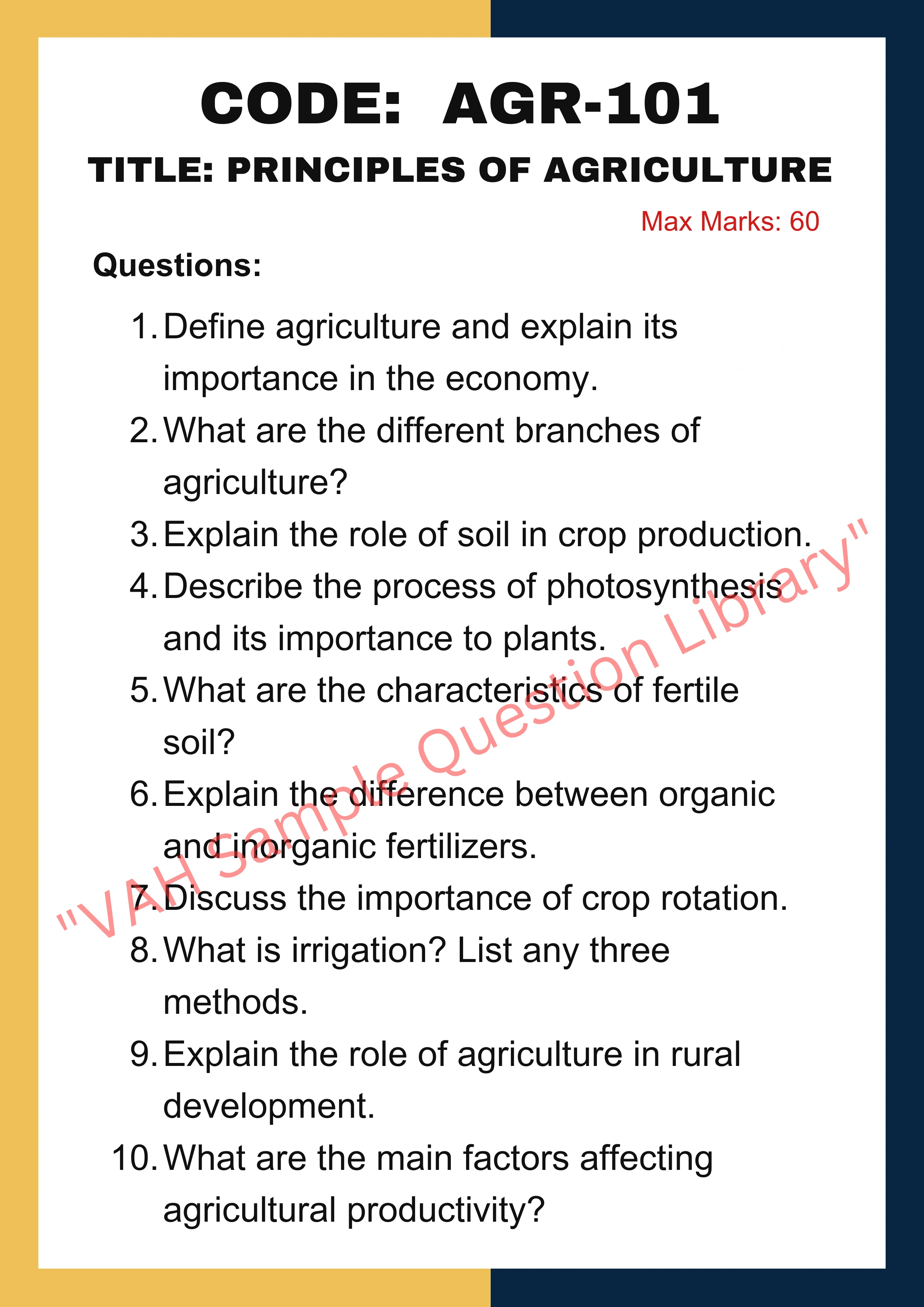 Agriculture