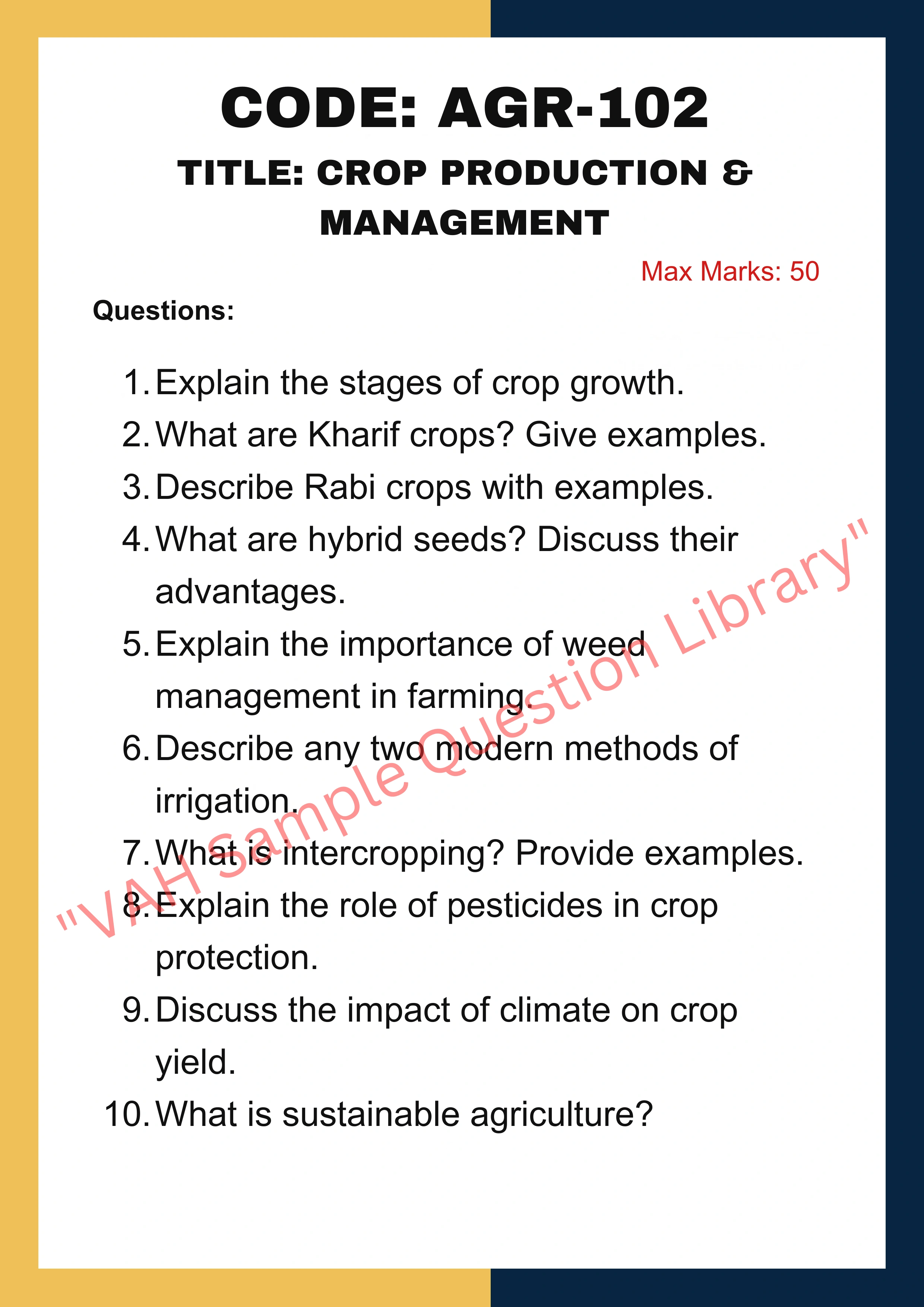Agriculture