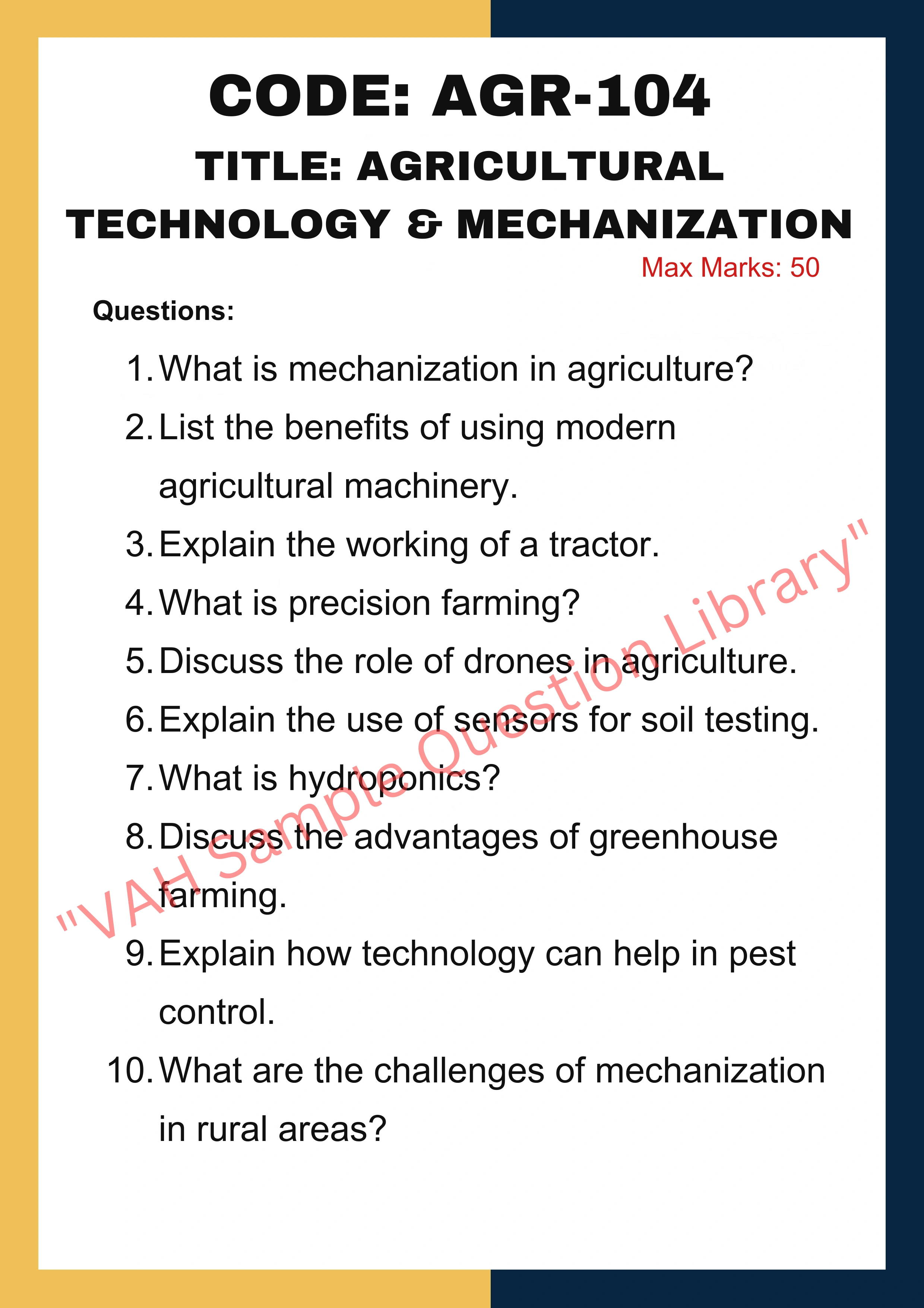Agriculture