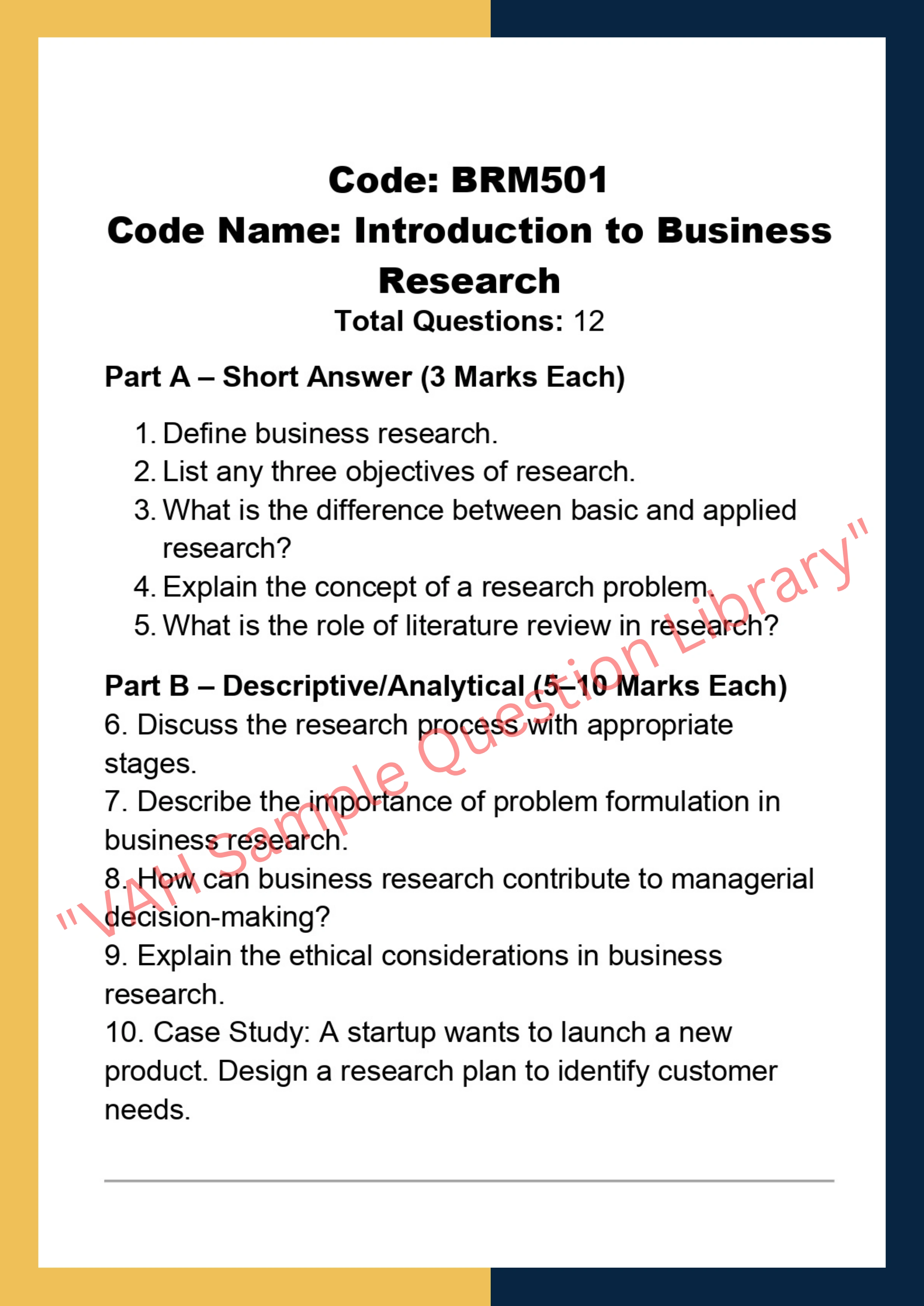 Business research methods