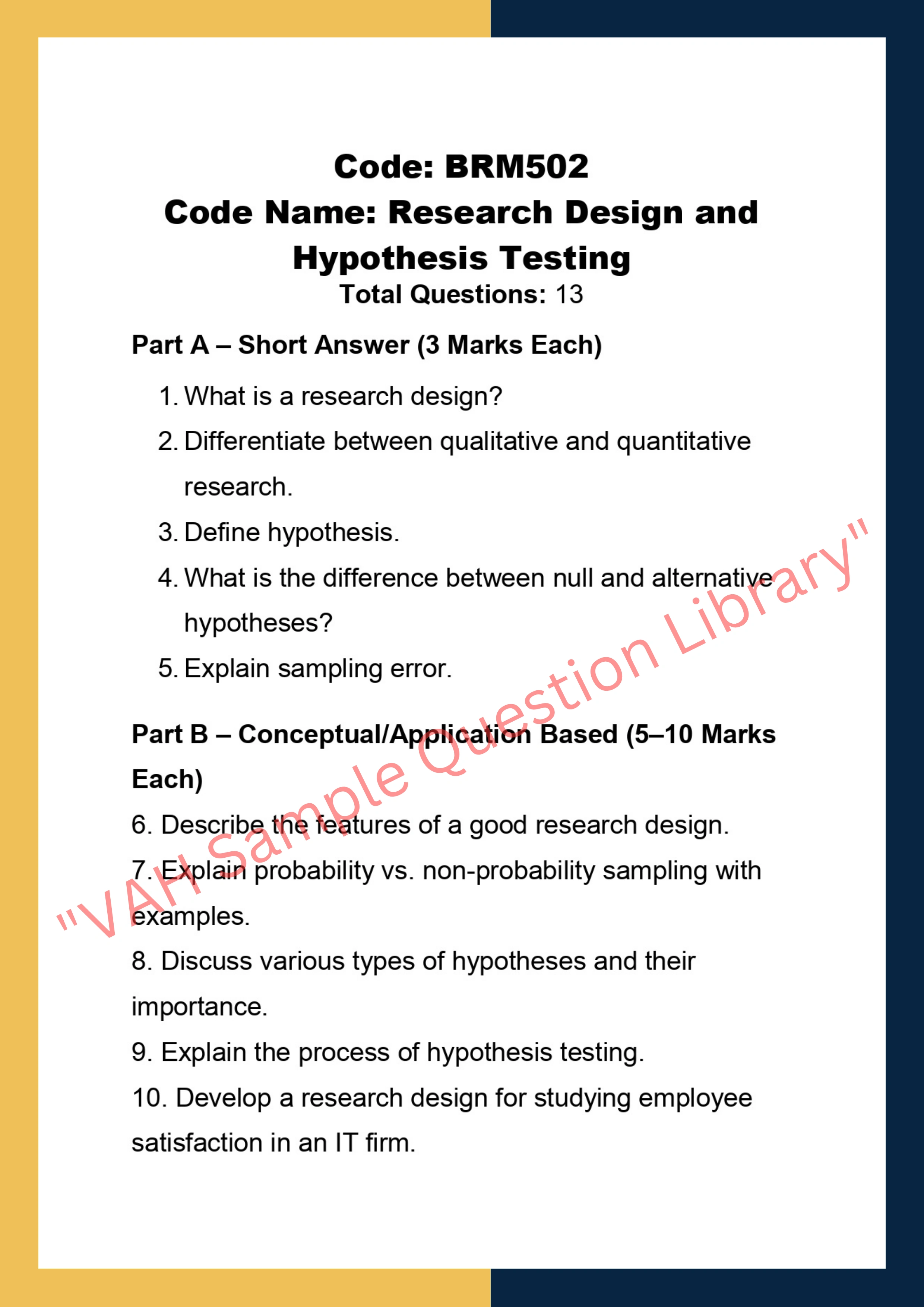 Business research methods