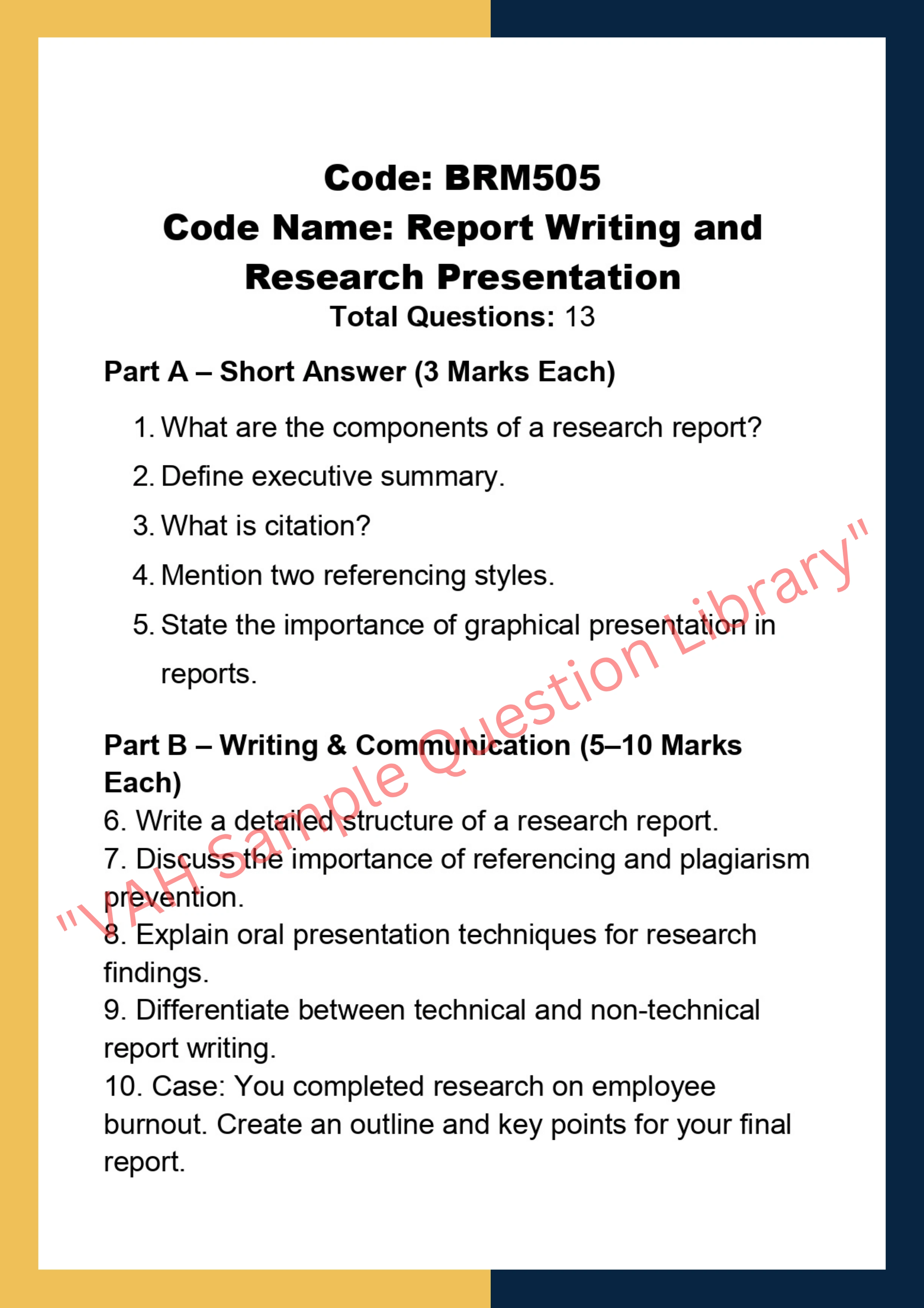 Business research methods