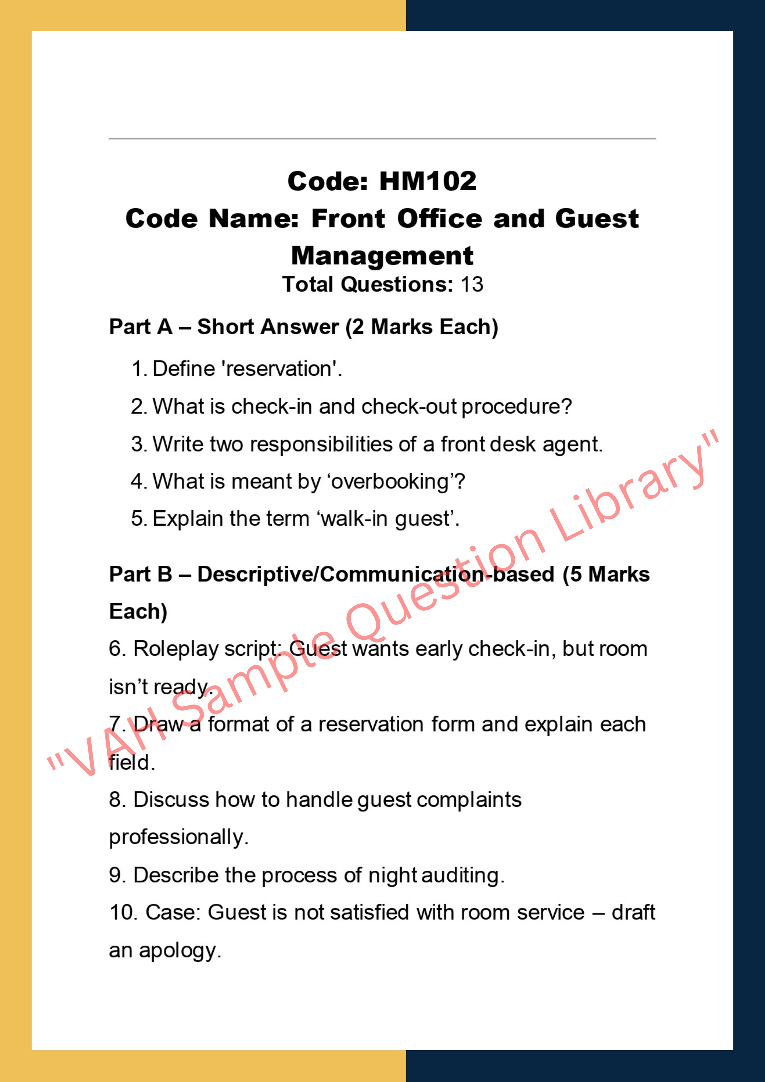 Hotel Management Assignment