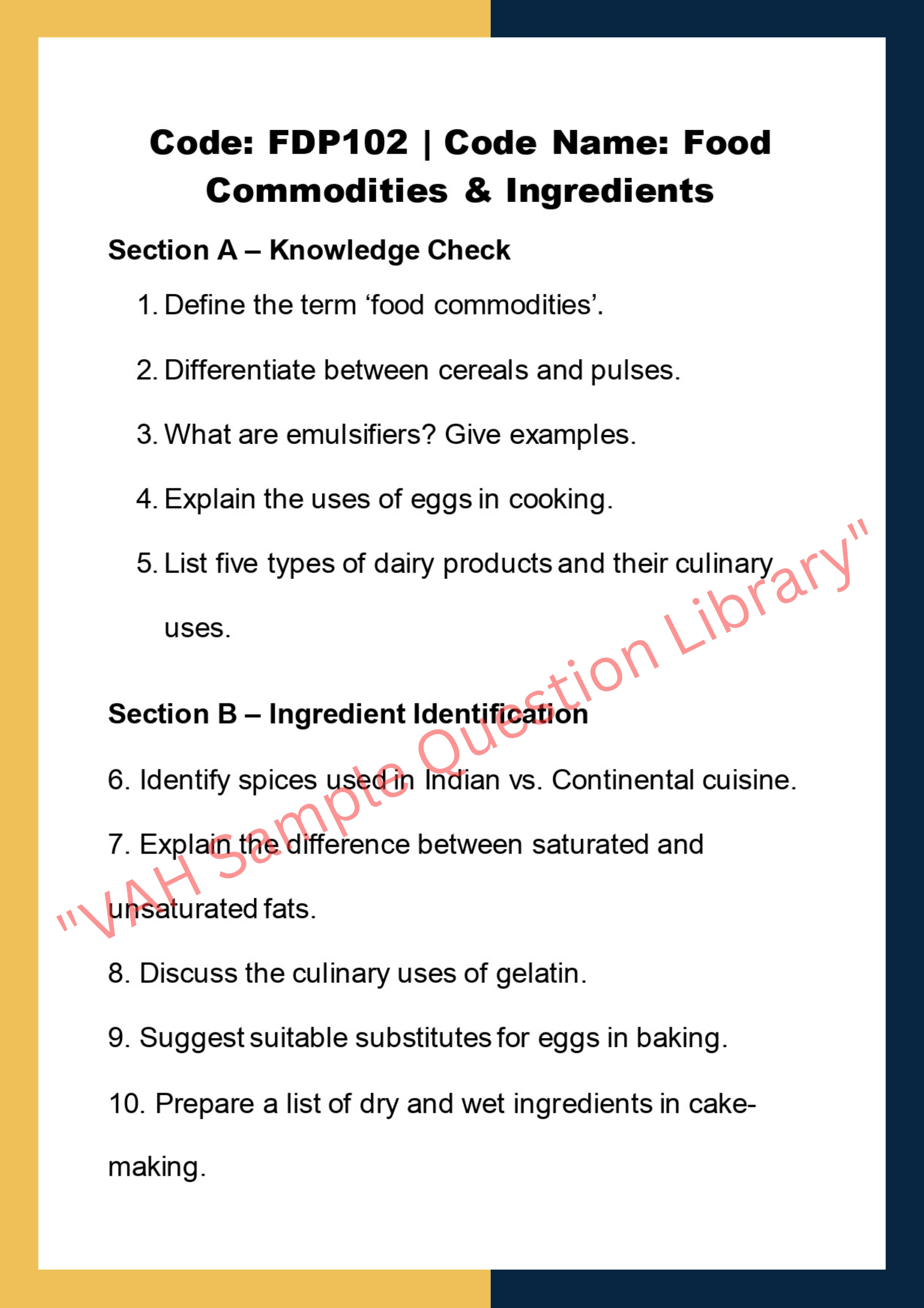 Food and drink production