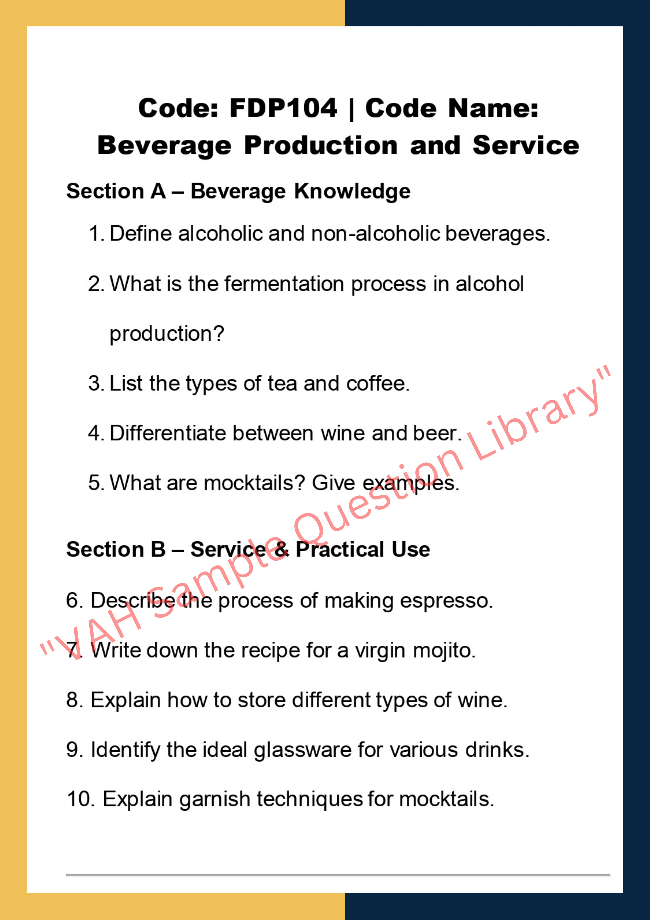 Food and drink production