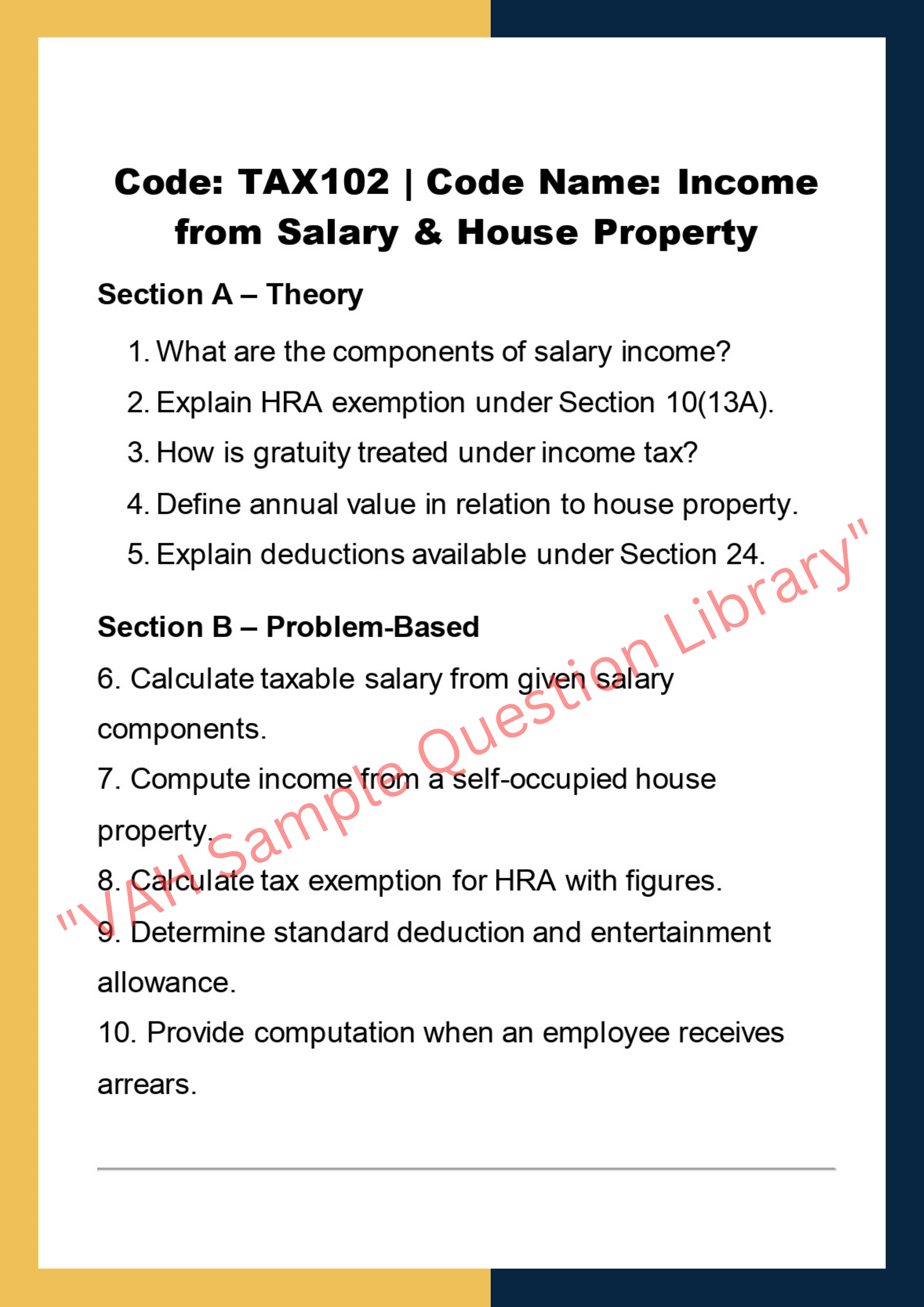 Taxation