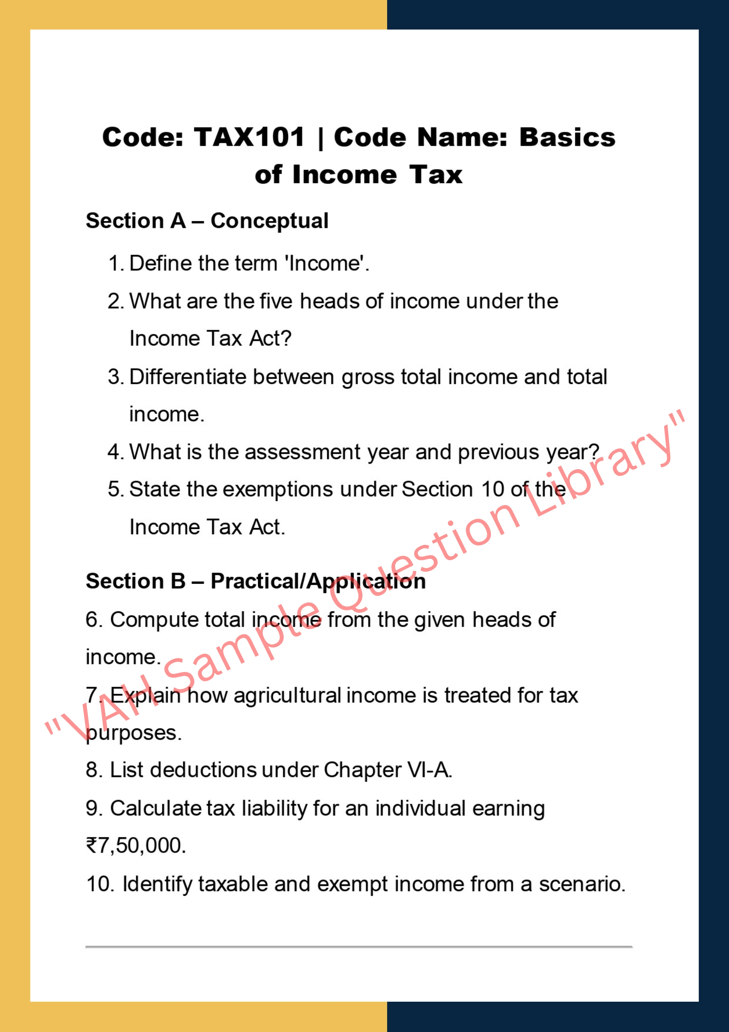 Taxation