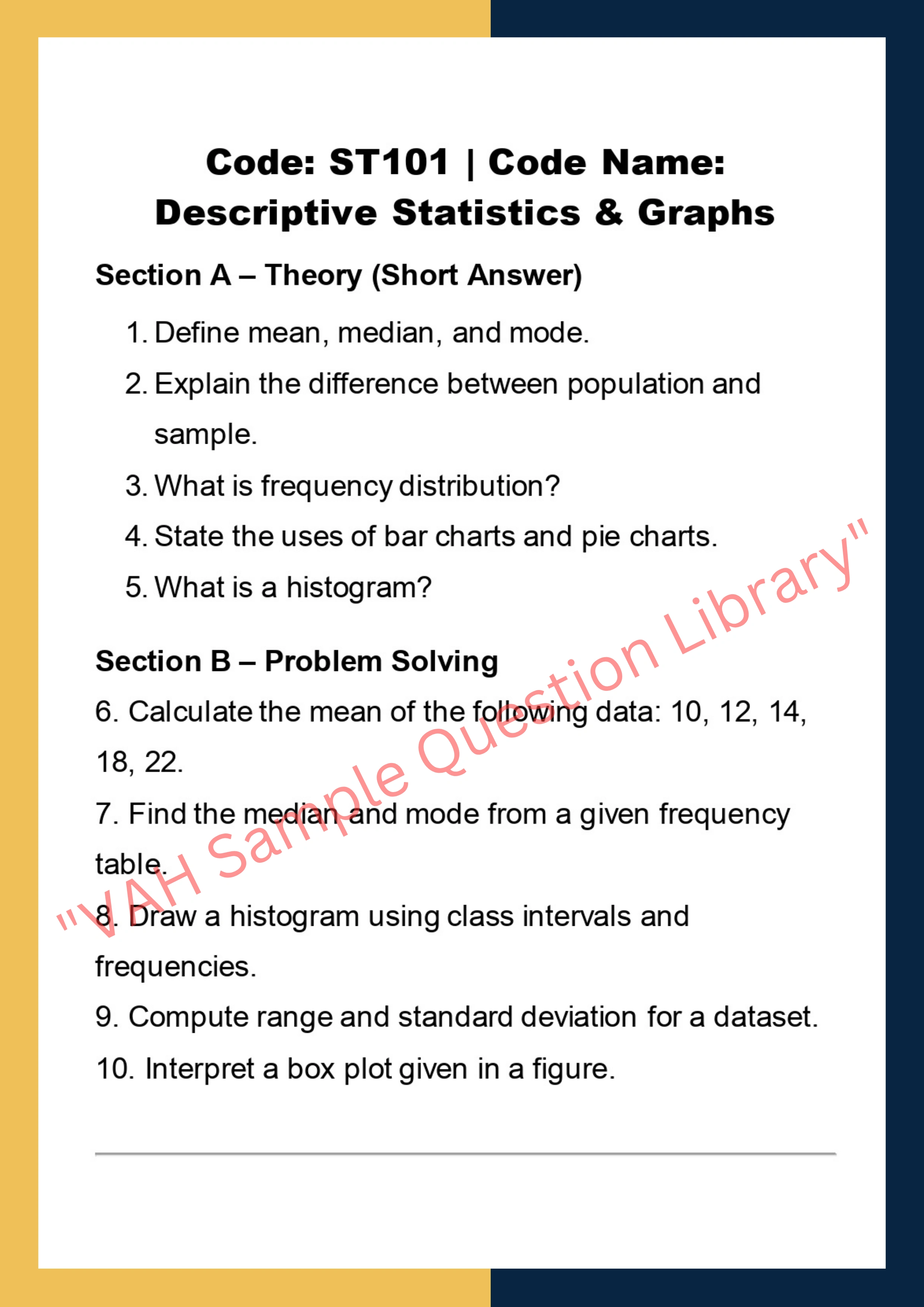 Statistics Assignment Help