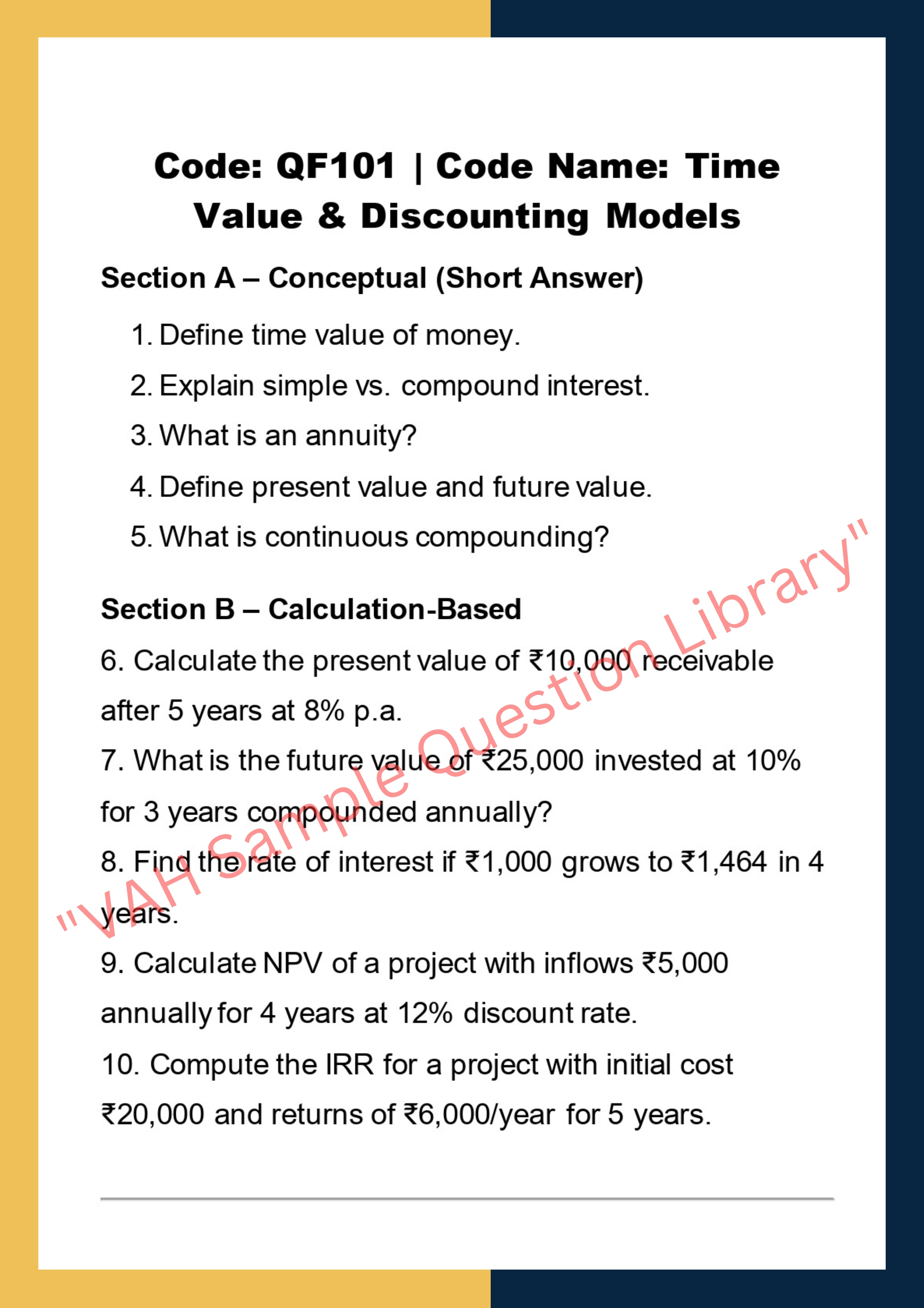 Quantitative finance