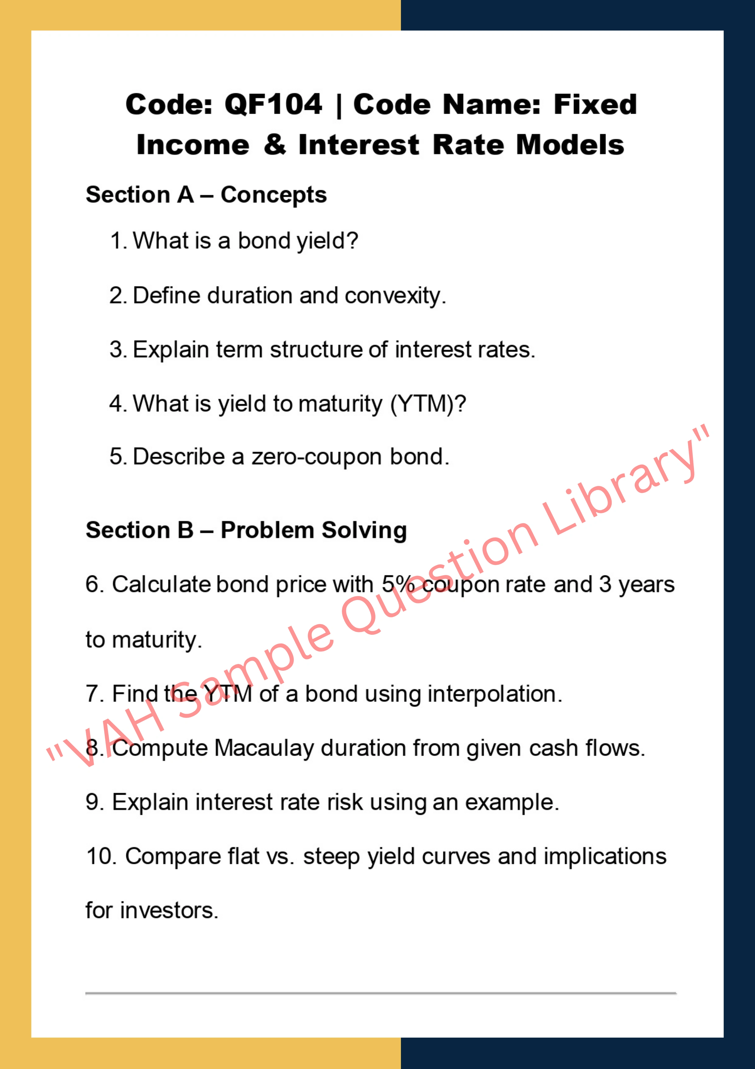 Quantitative finance