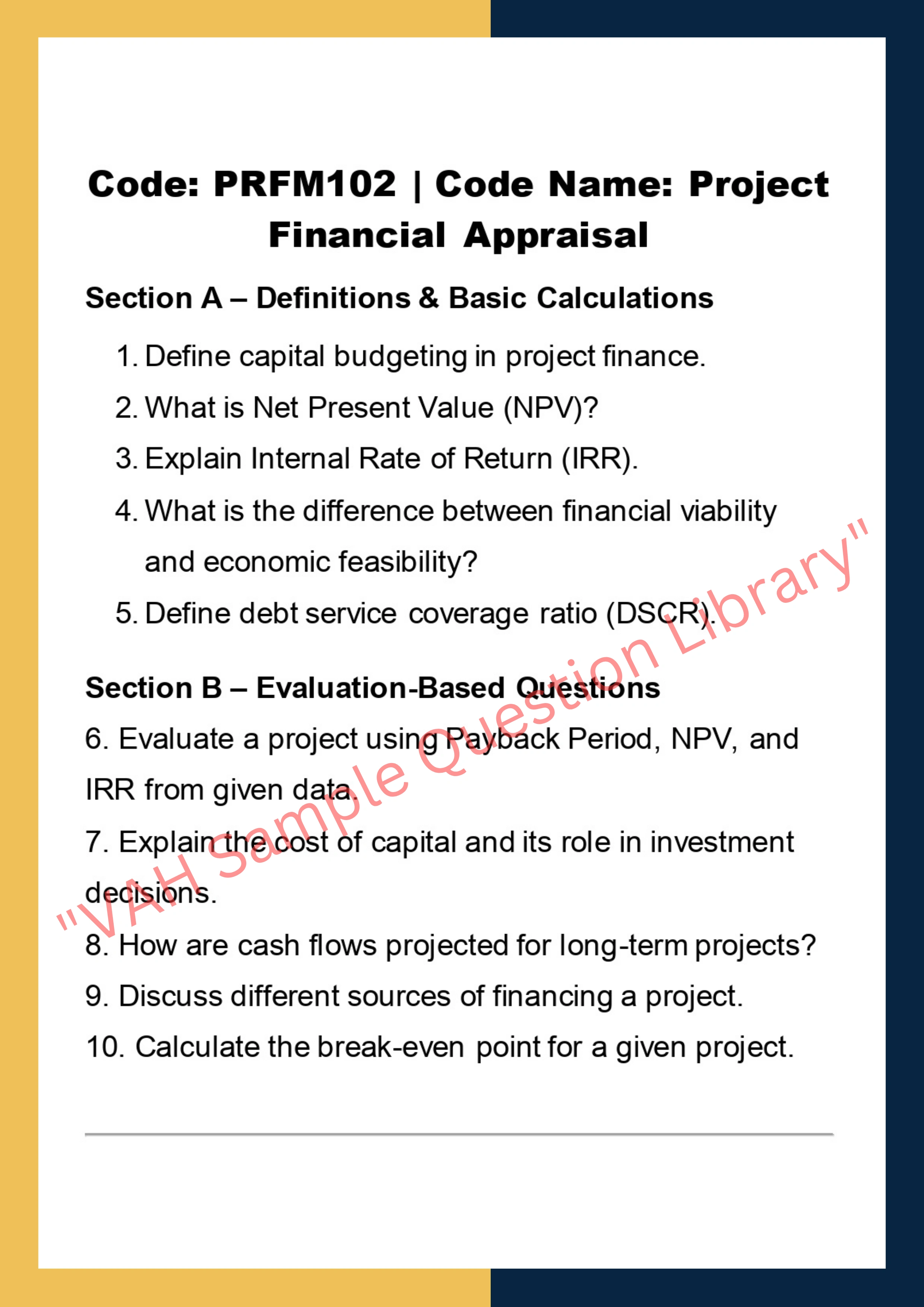 Project Risk, Finance and Monitoring