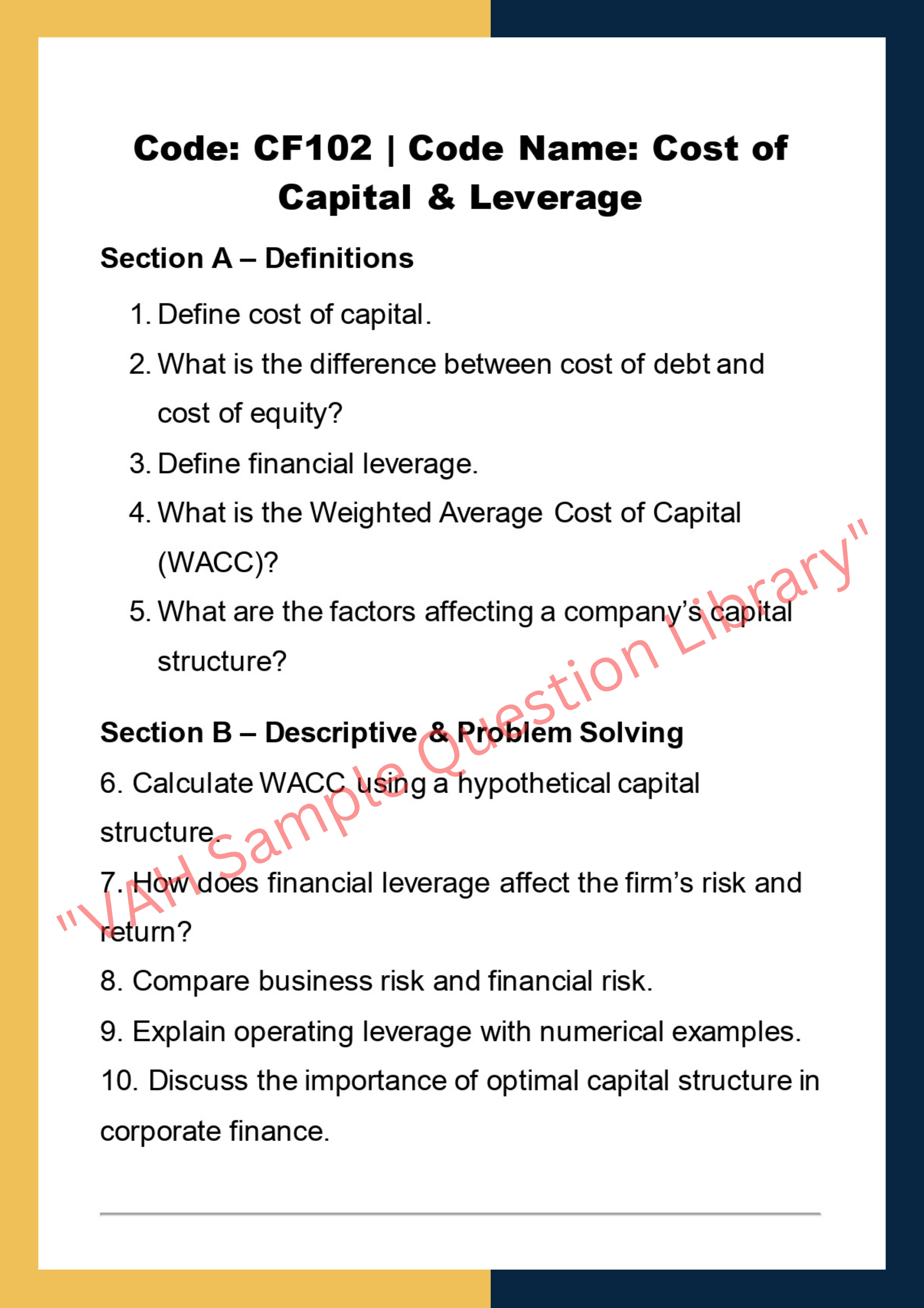 Corporate Finance