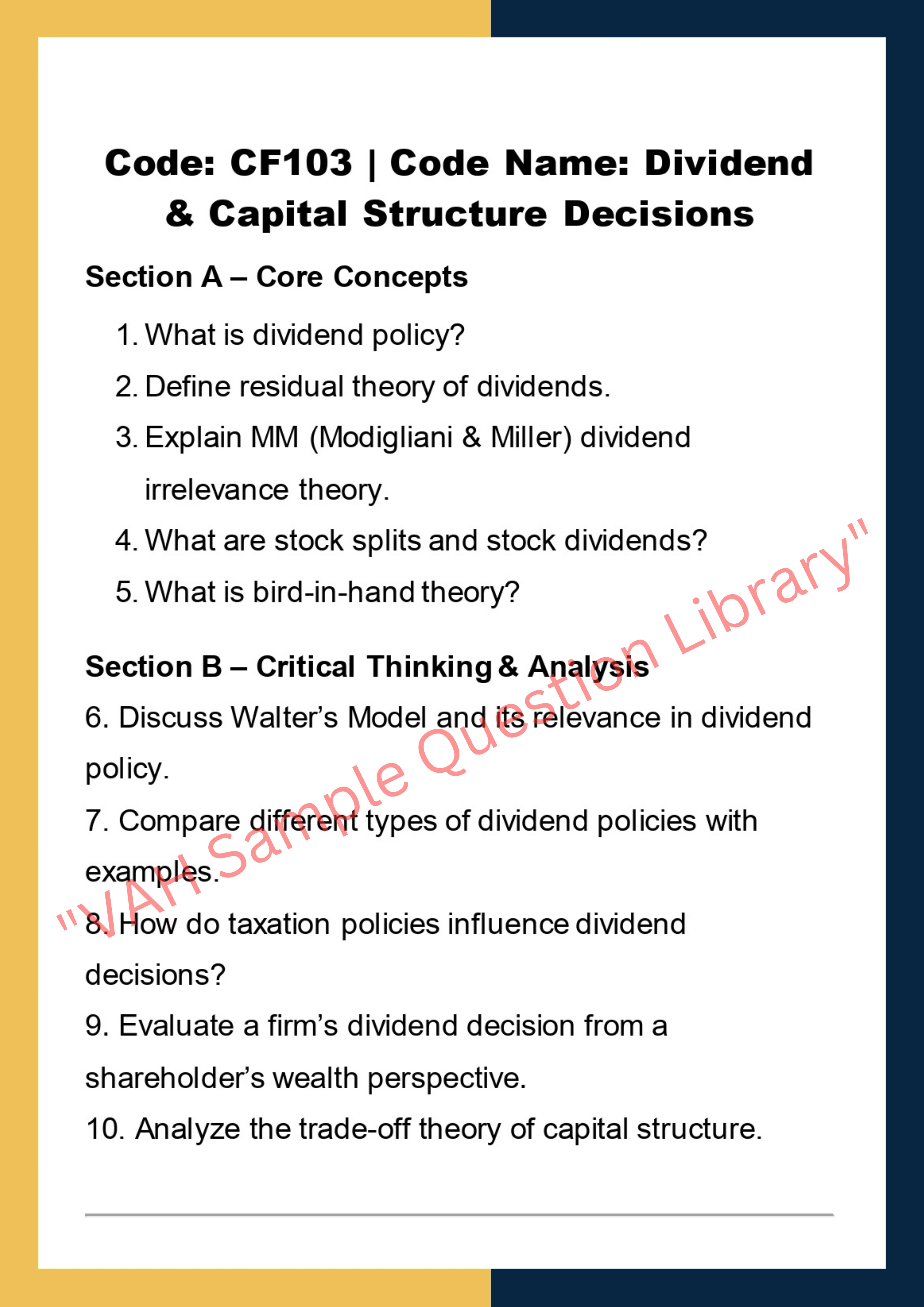 Corporate Finance