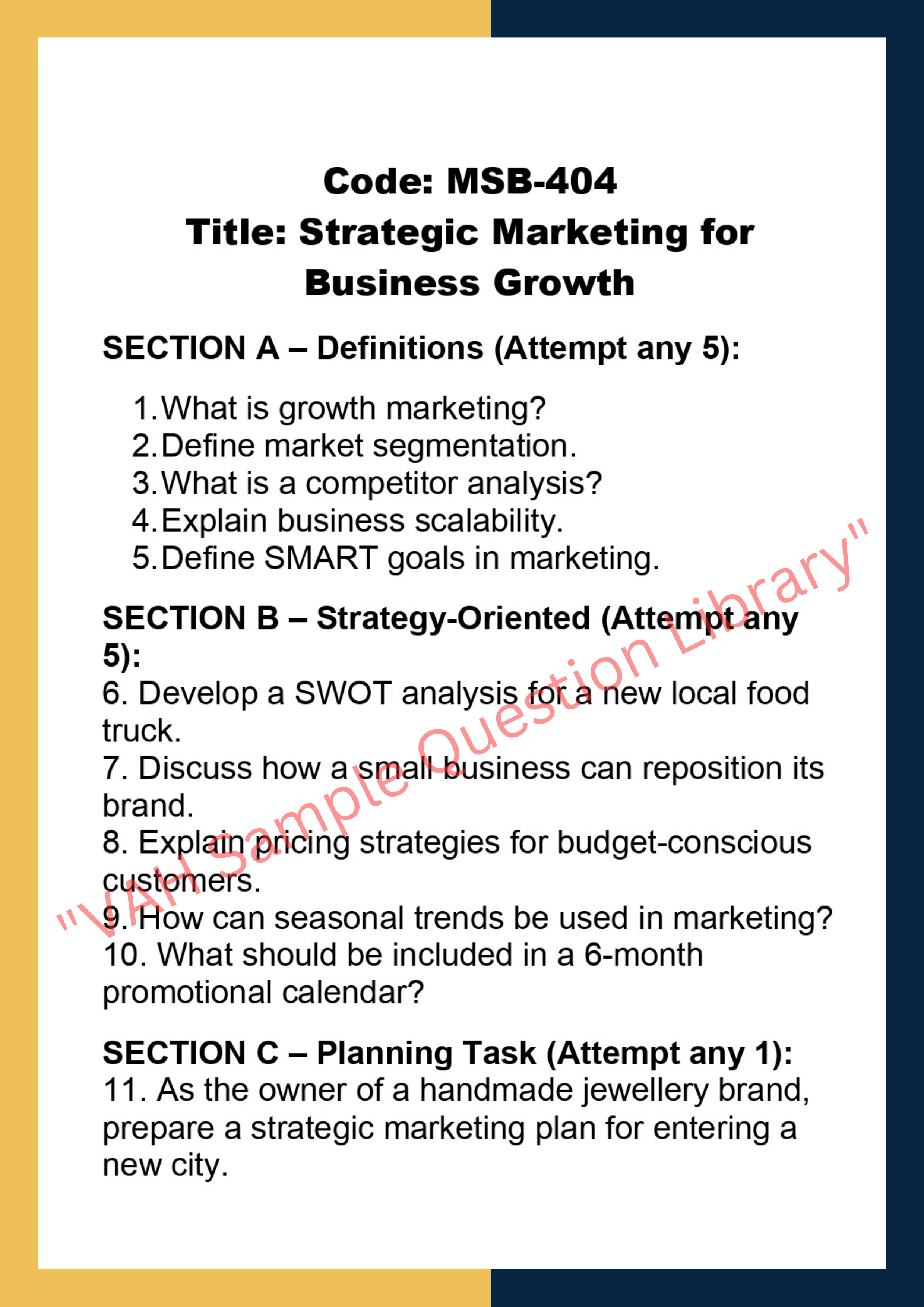 Marketing For small Business