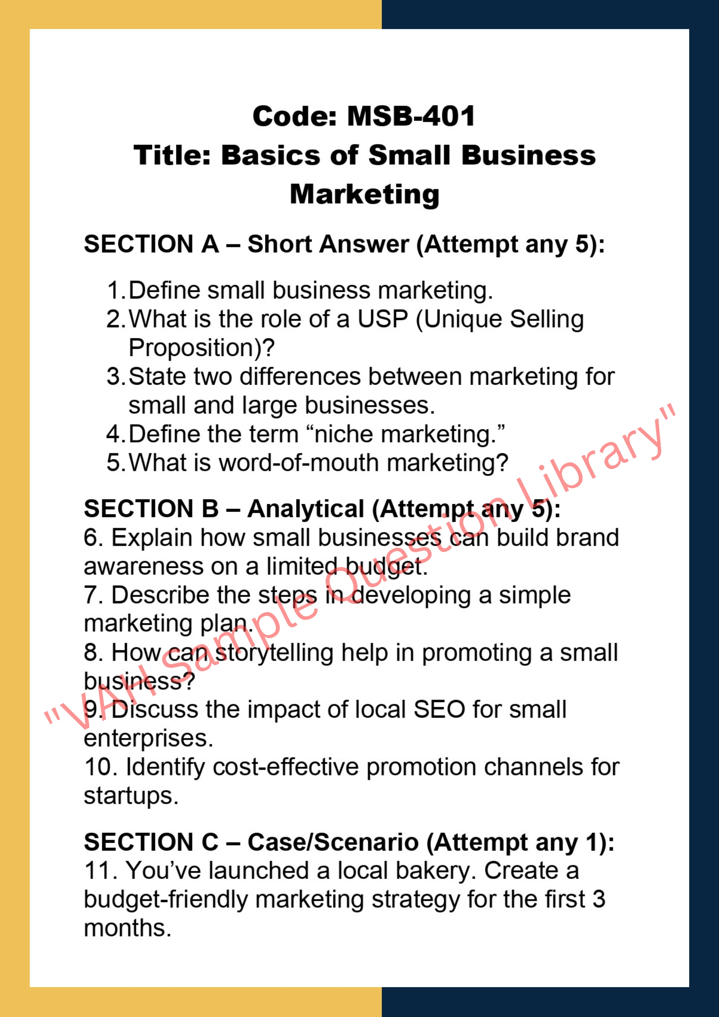 Marketing For small Business