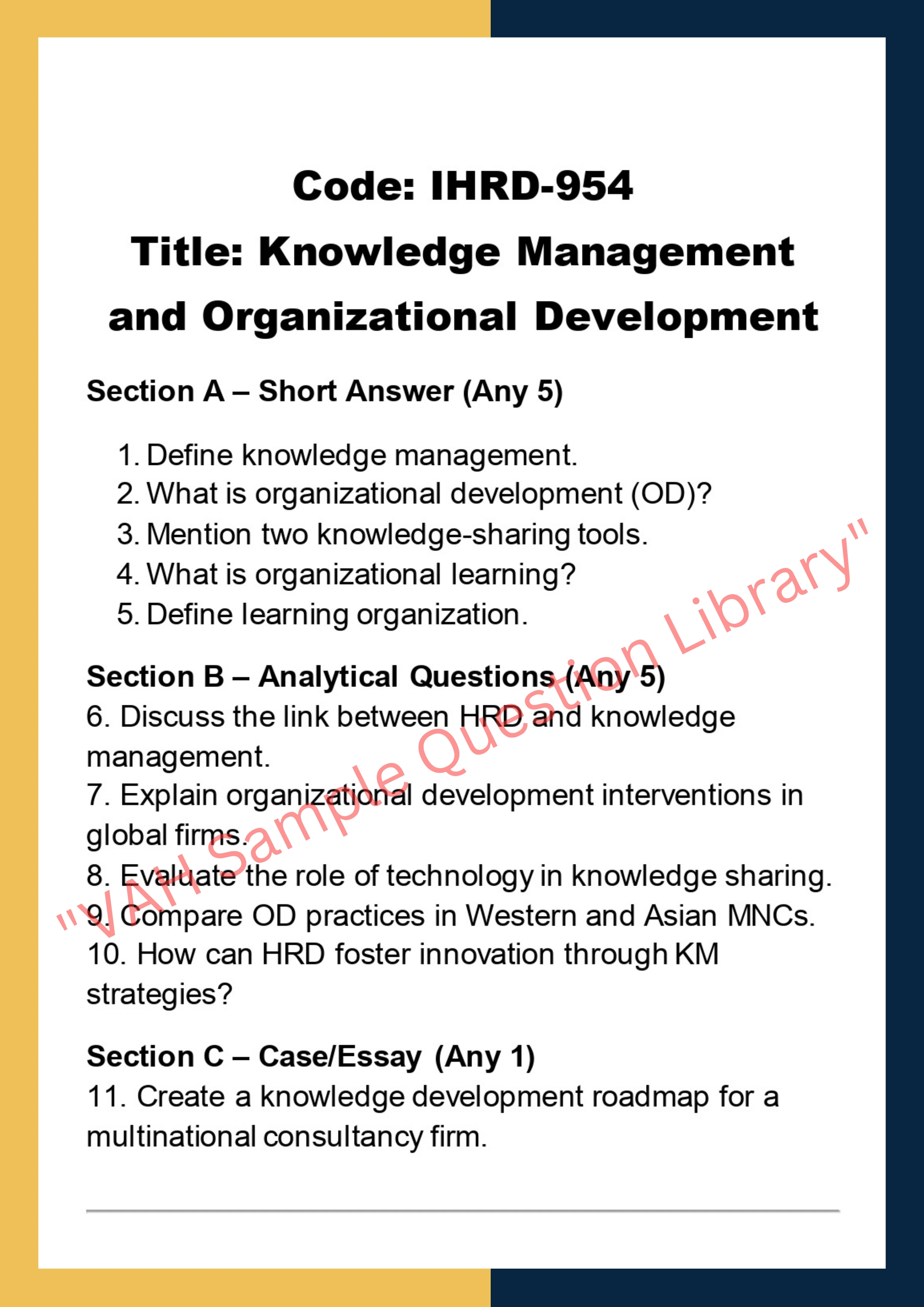 International Human Resource Development