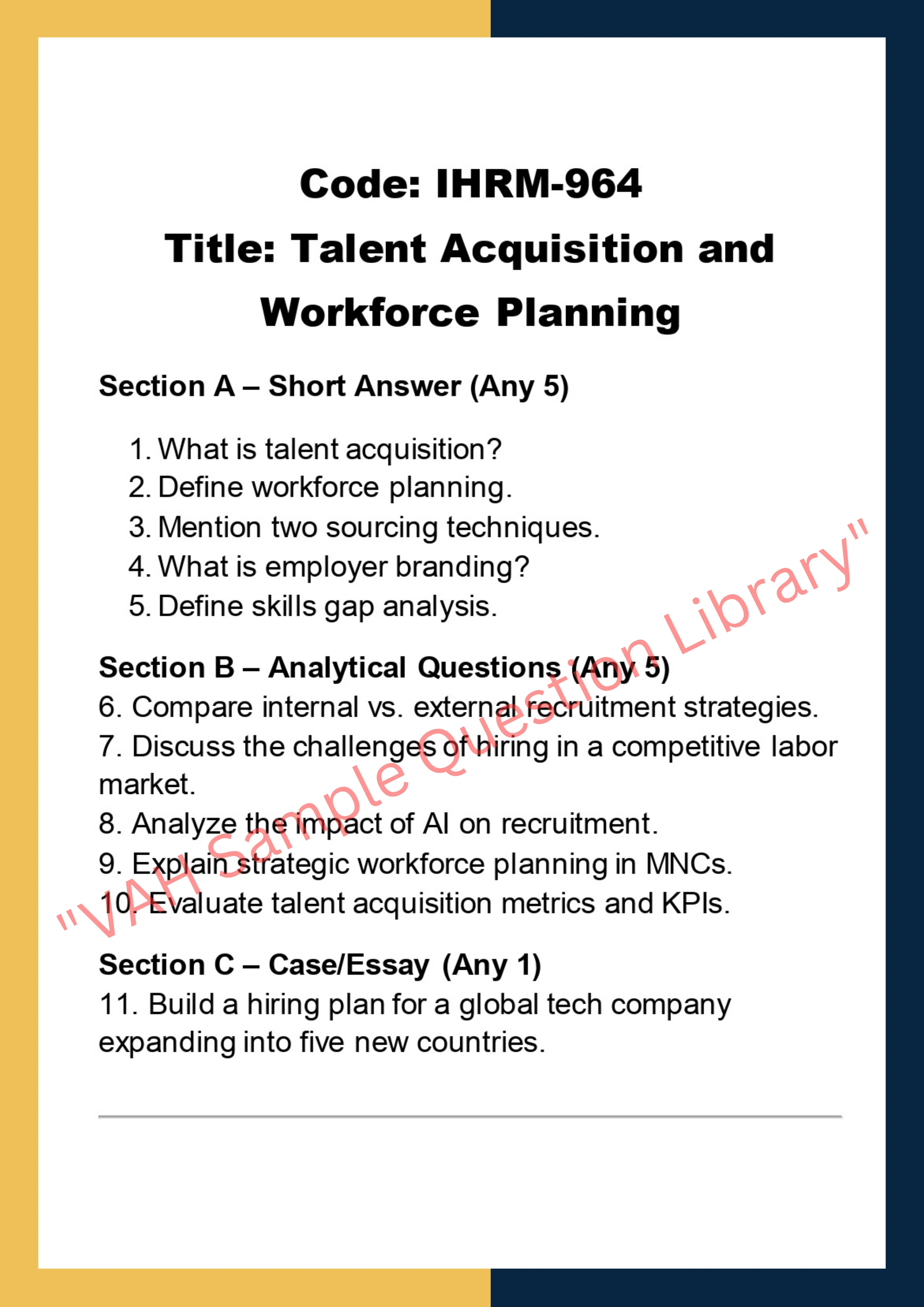 Issues in Human Resource Management