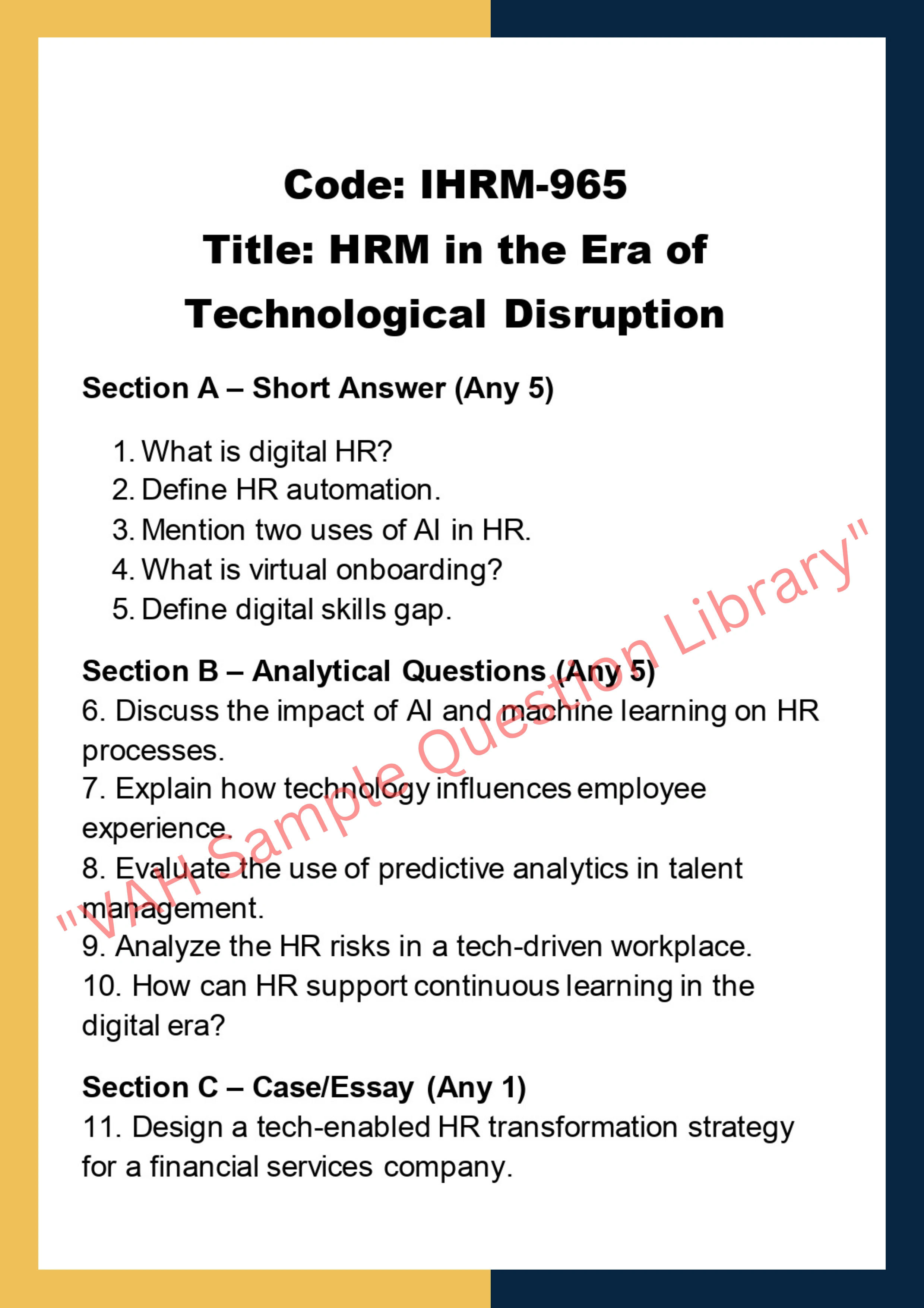 Issues in Human Resource Management