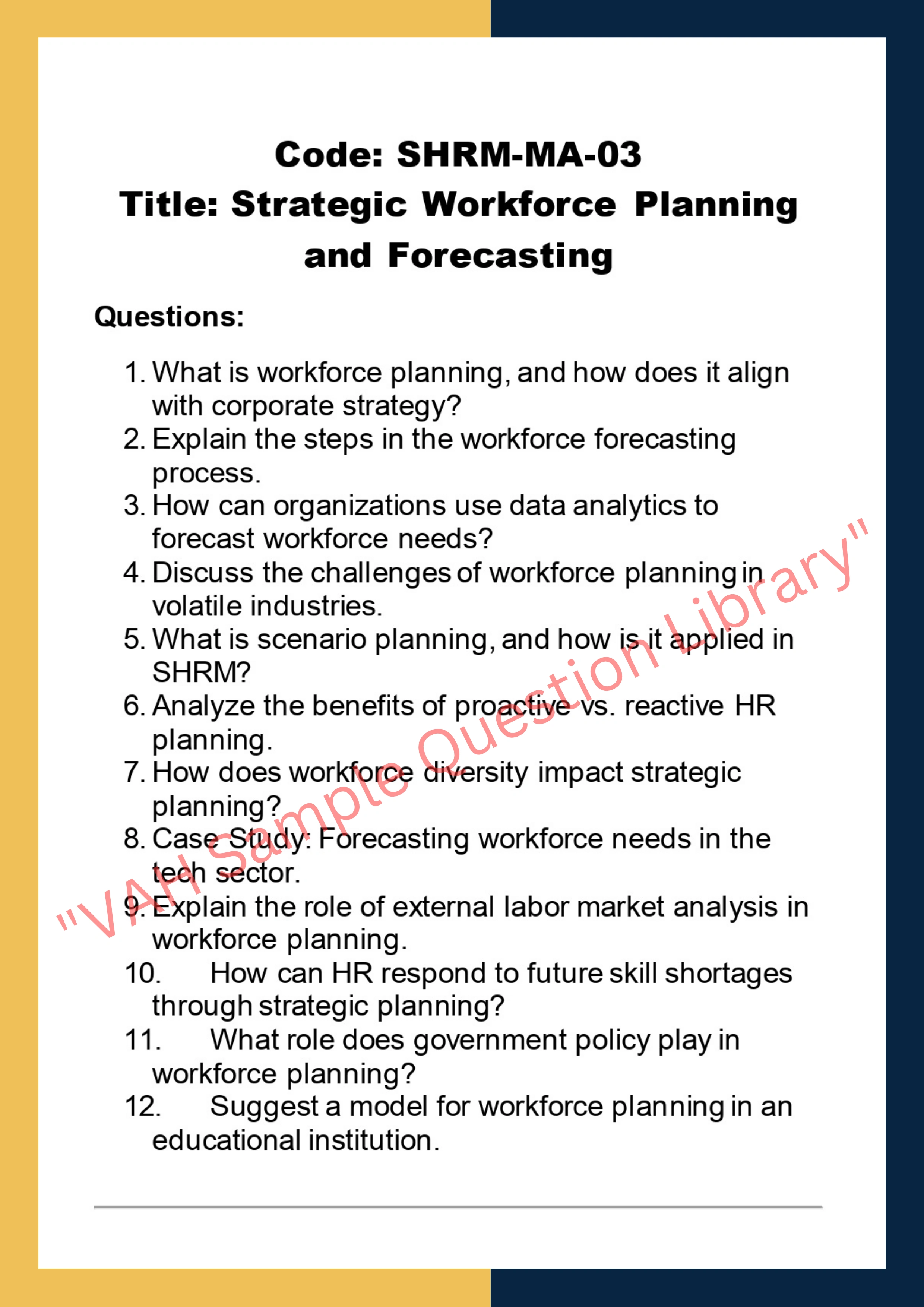Strategic HRM in business context