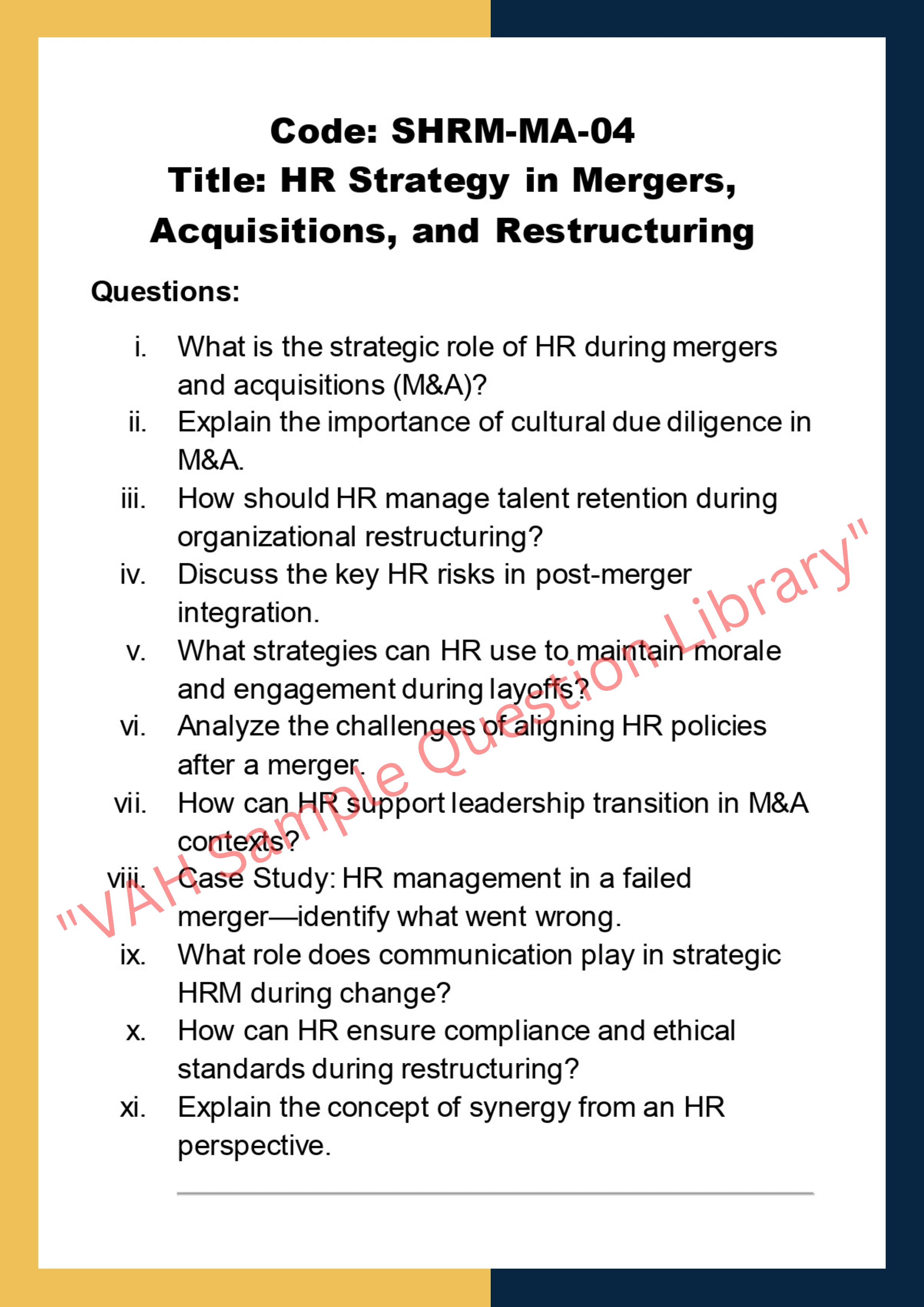 Strategic HRM in business context