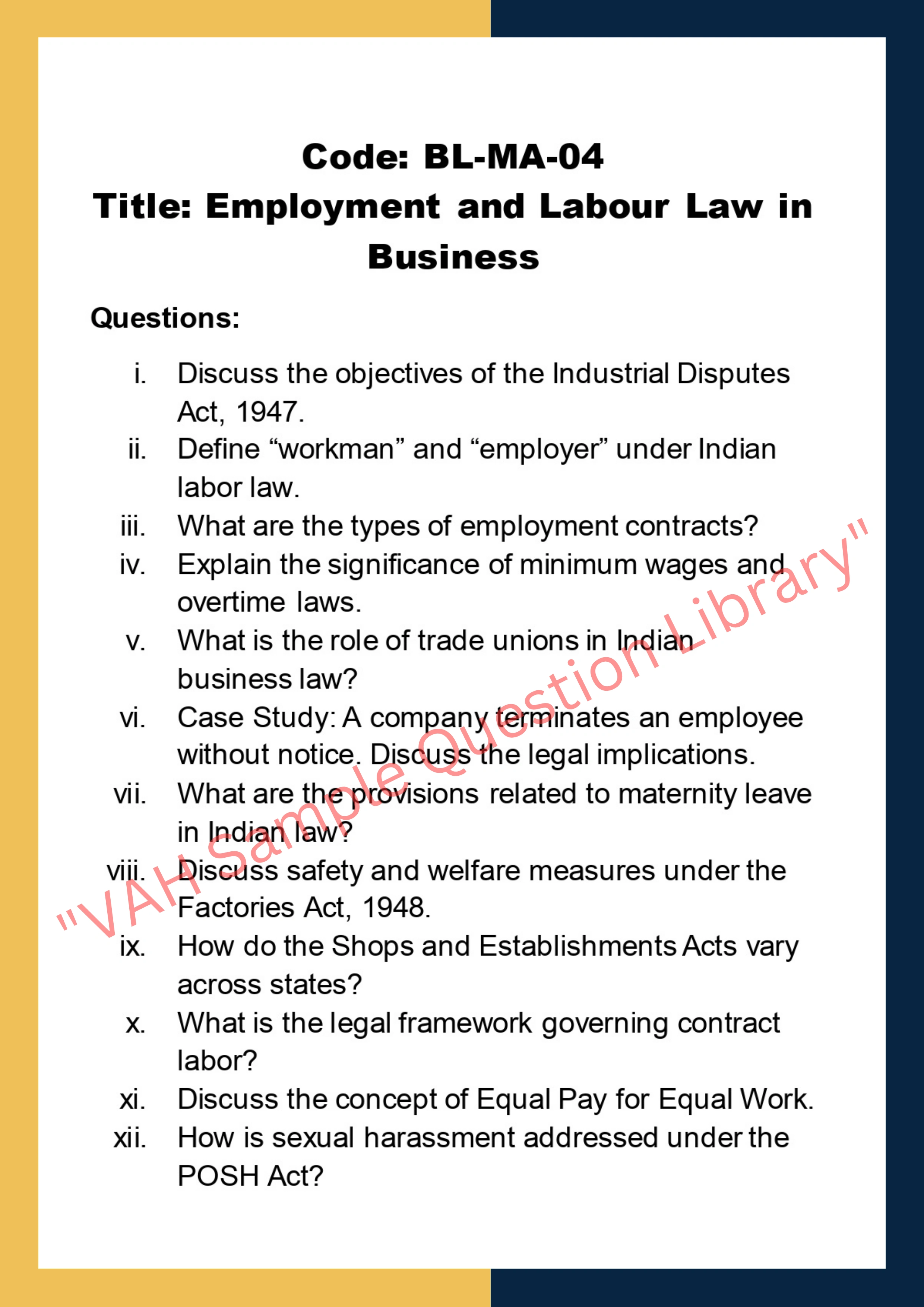 Business law Assignment Help