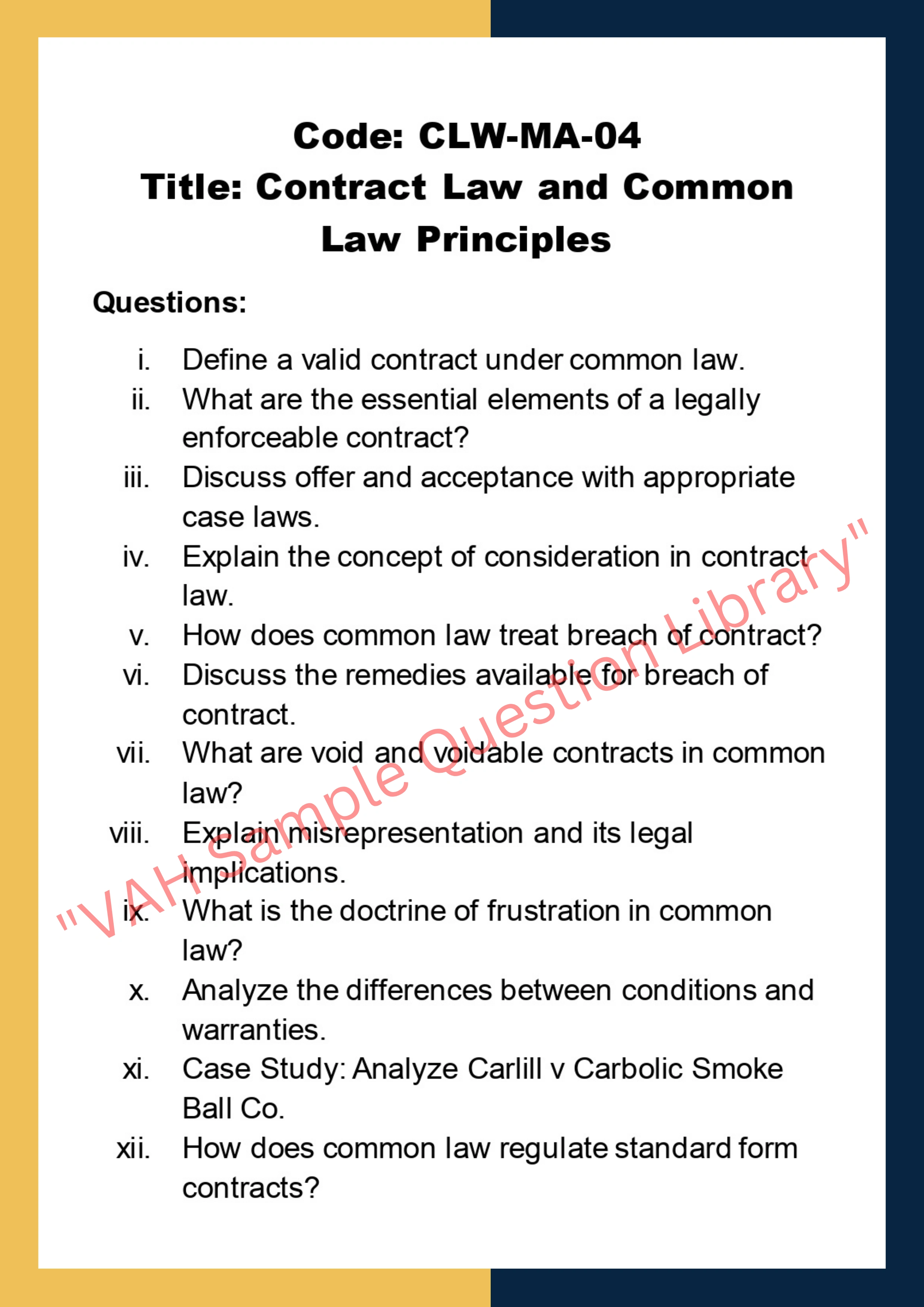 Common law assignment Help