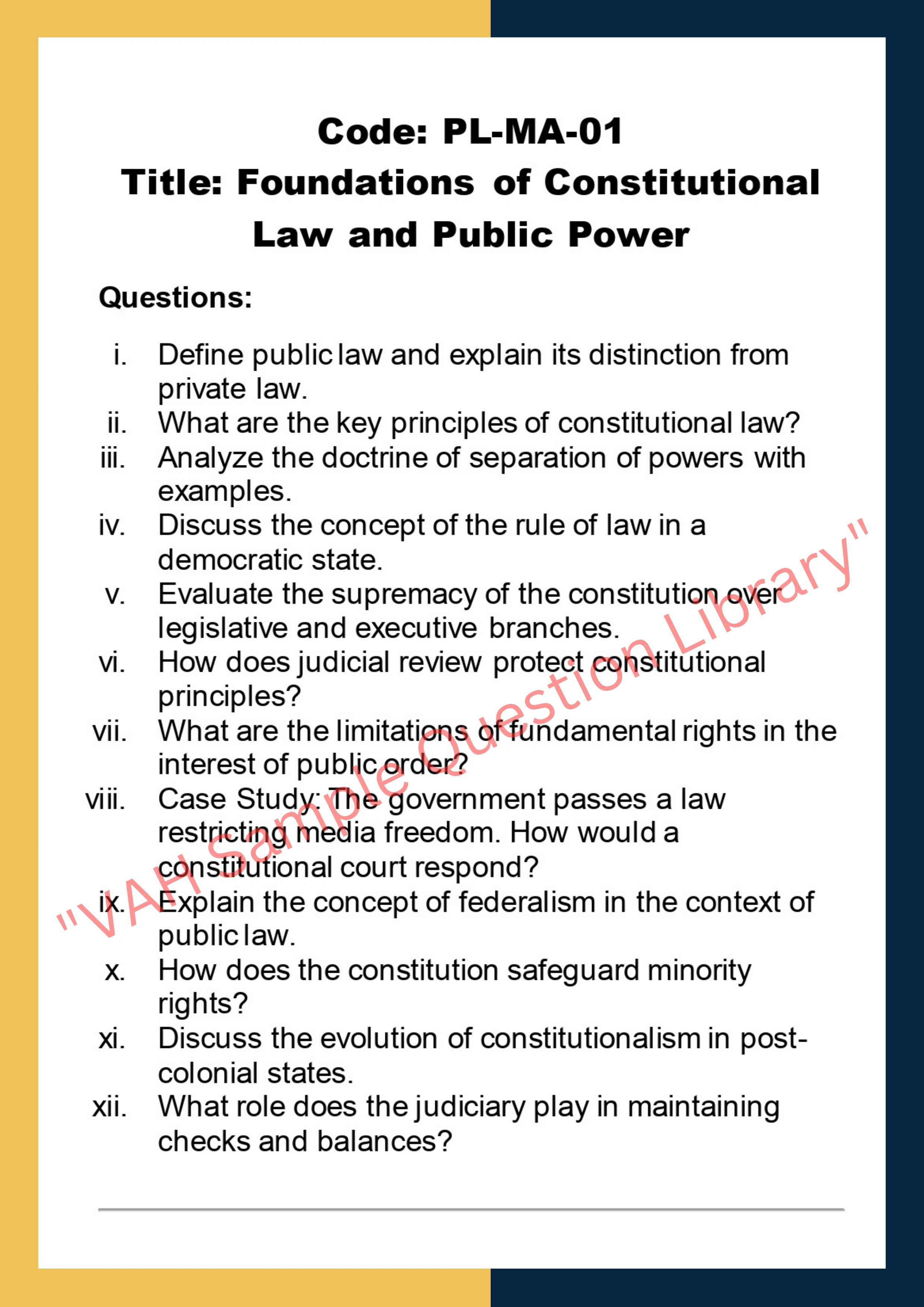 Public law Assignment Help