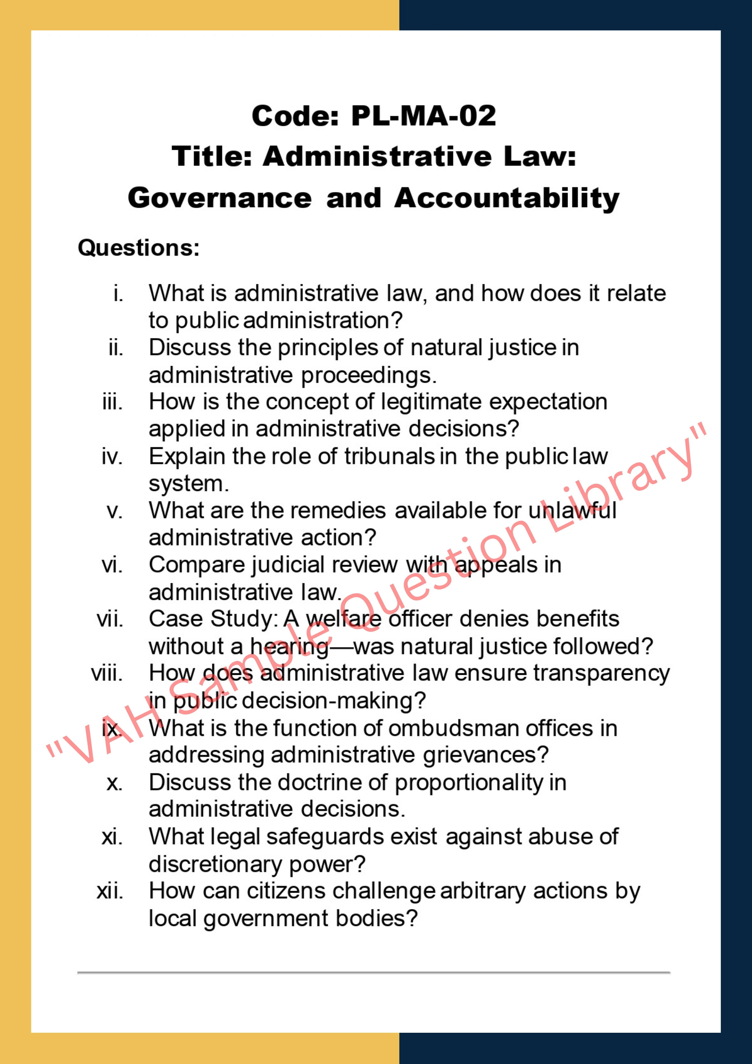 Public law Assignment Help