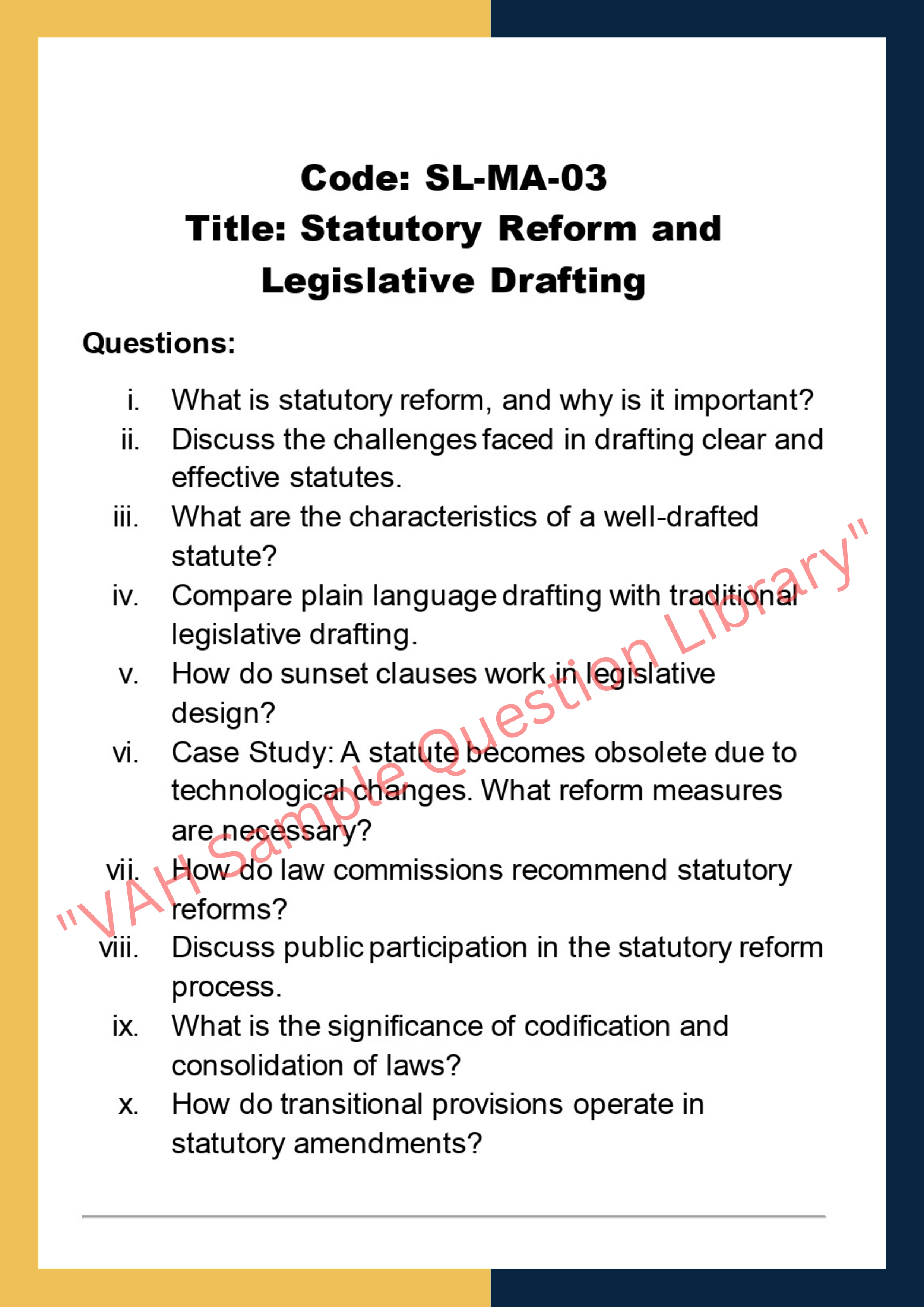 Statutory law Assignment Help