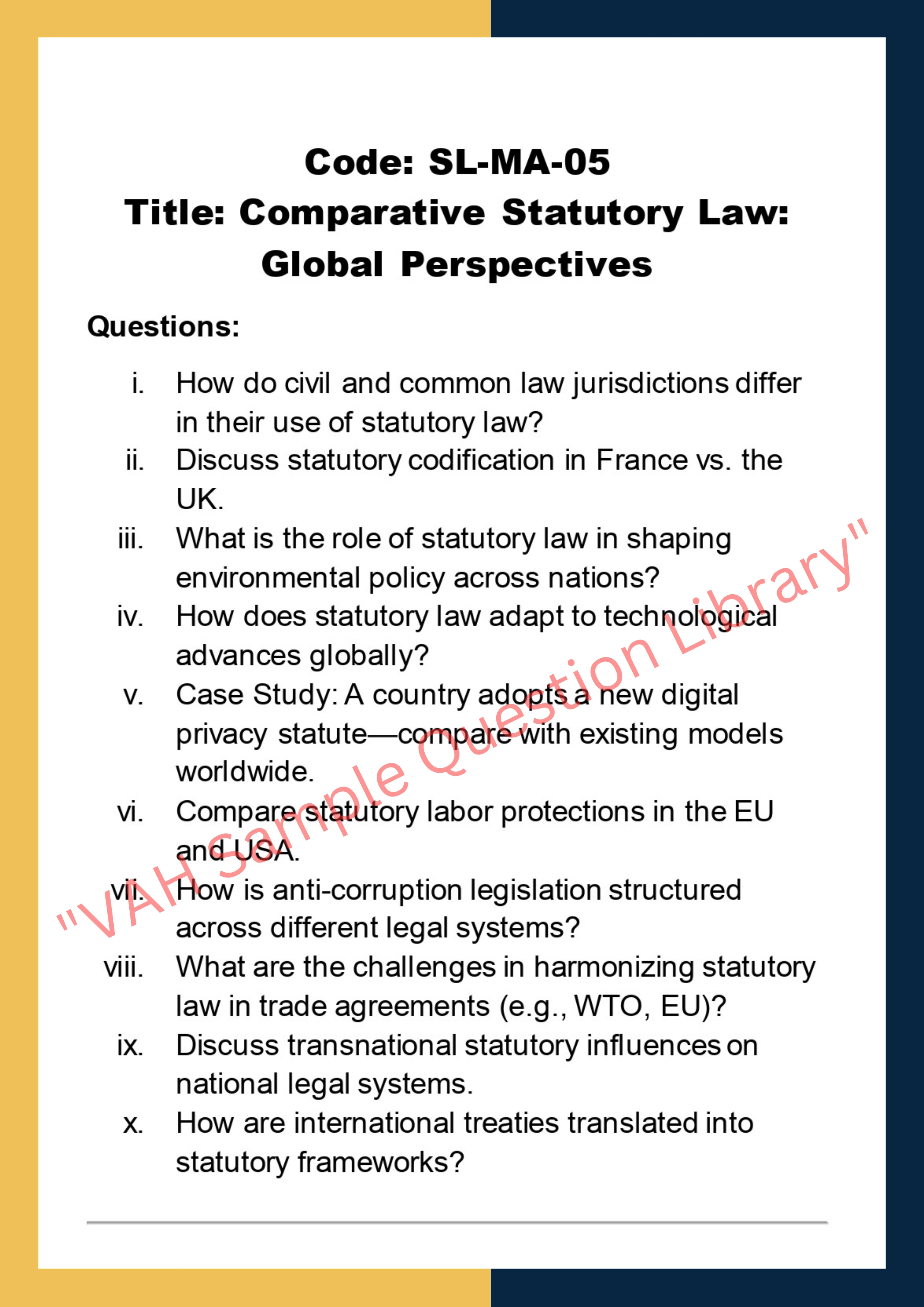 Statutory law Assignment Help