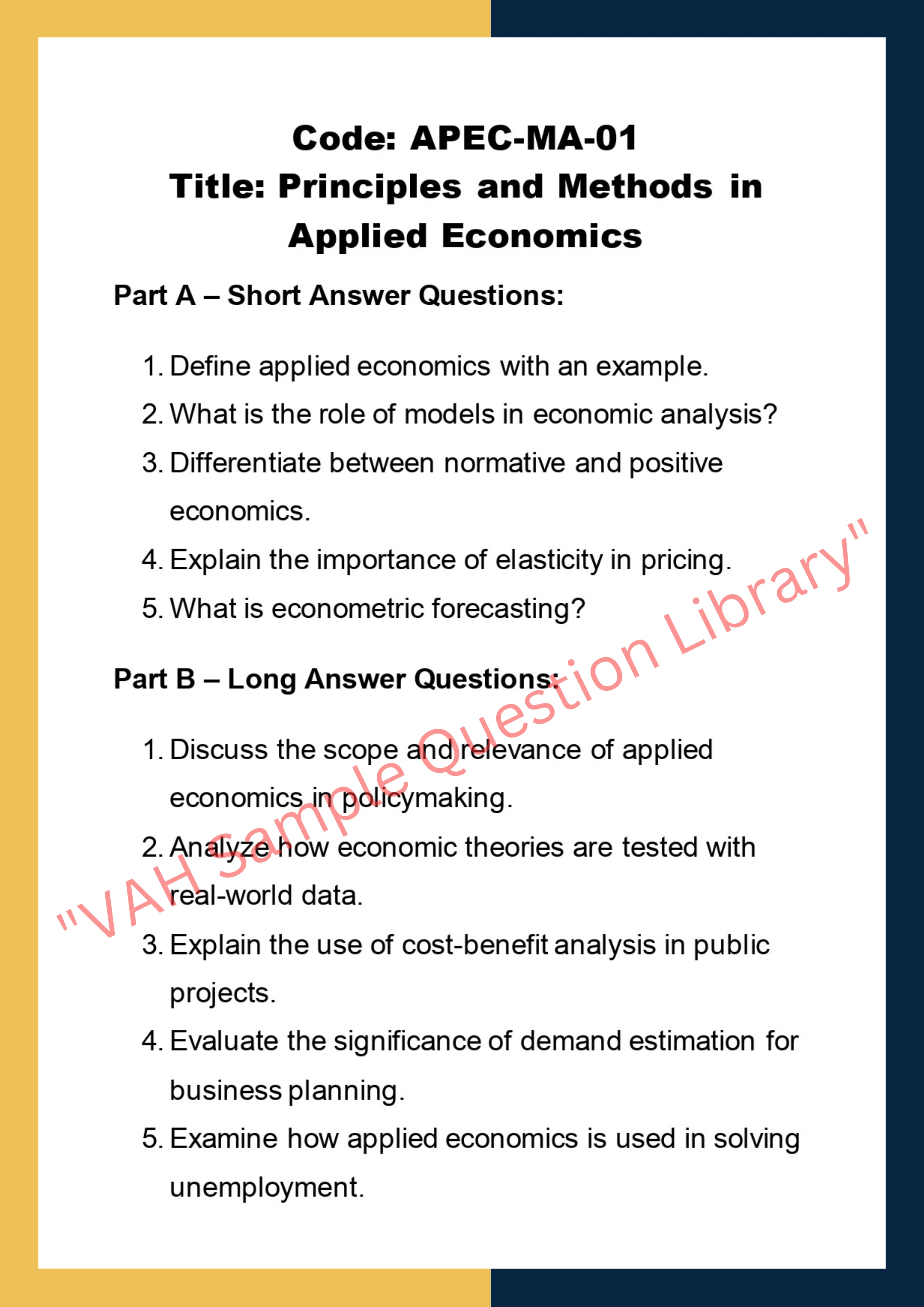 Applied economics