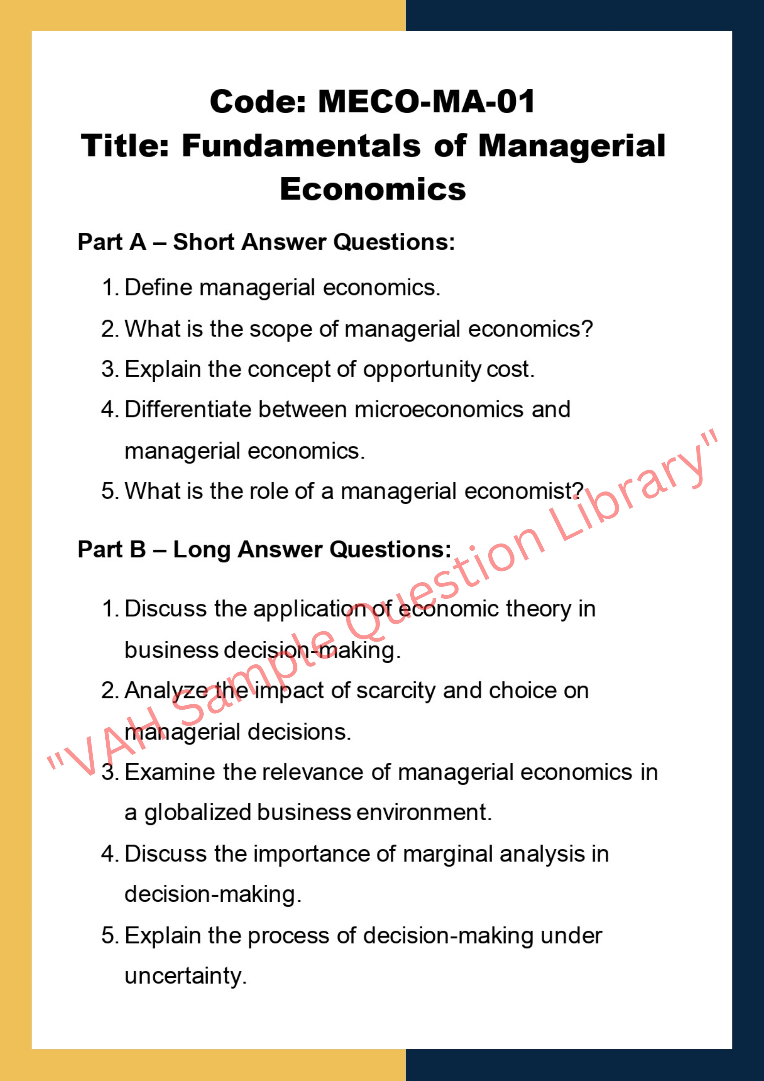 Managerial economics