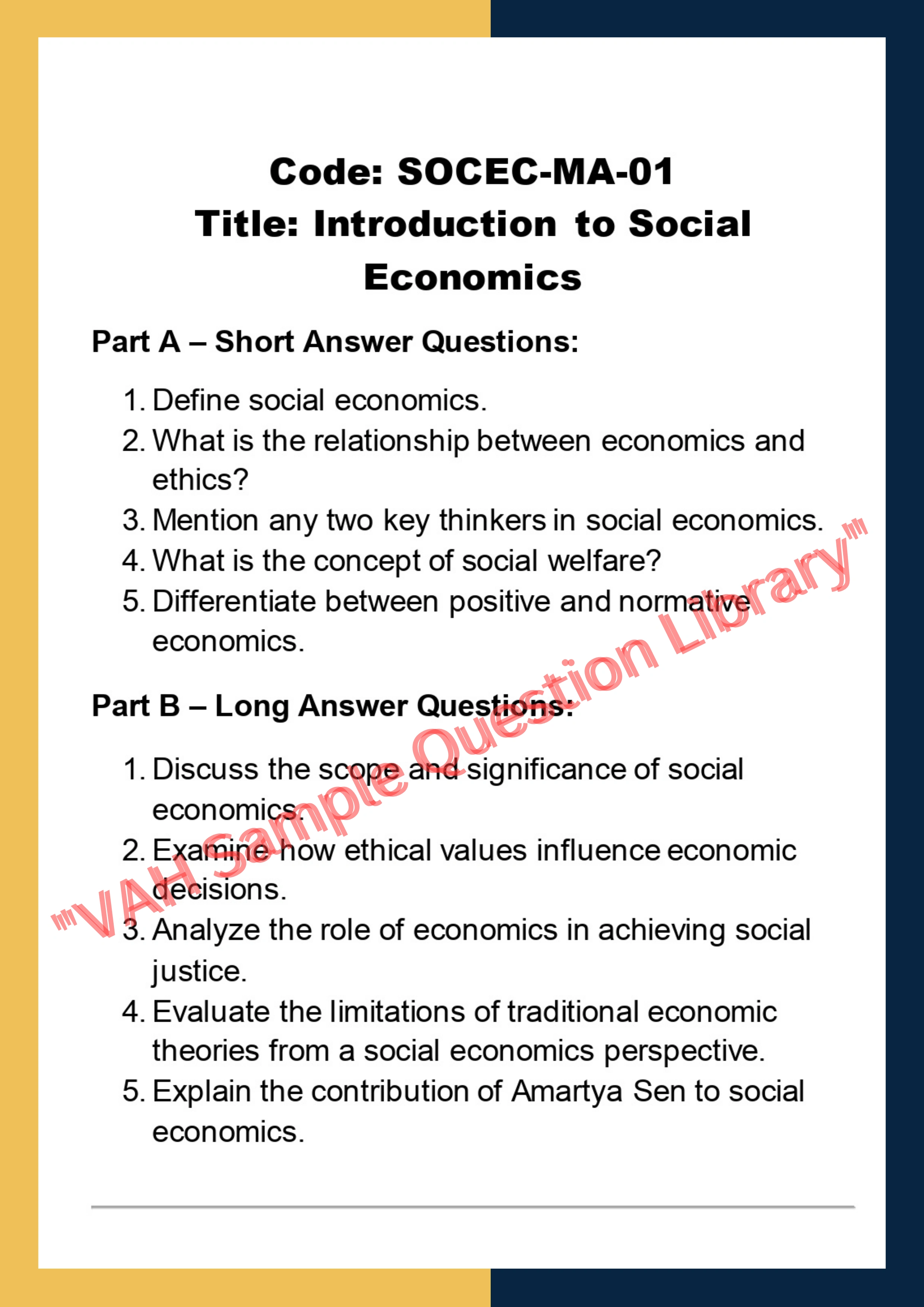 Social economics
