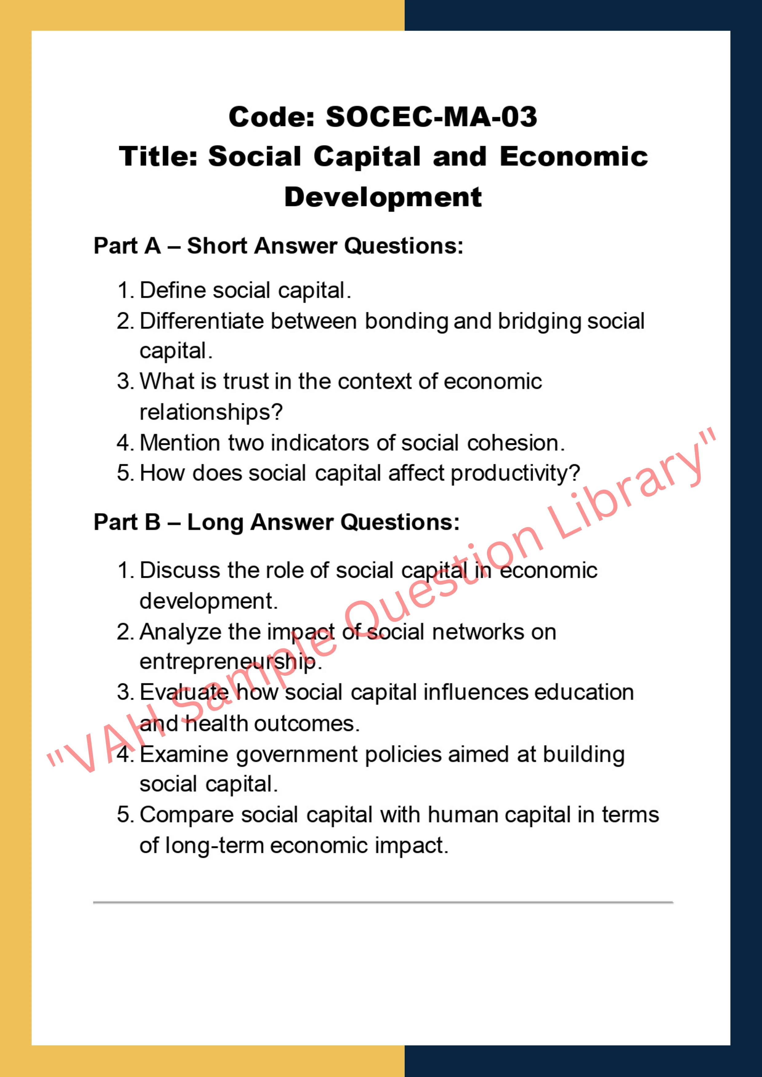 Social economics