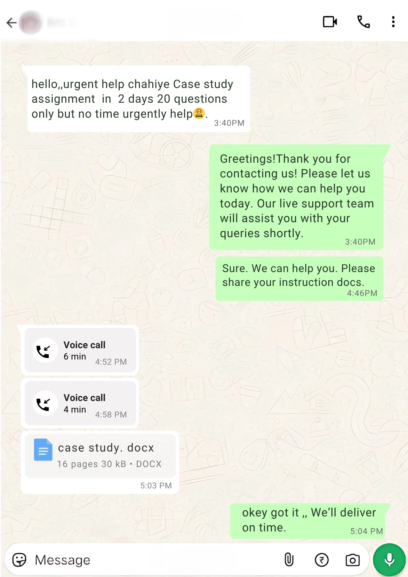 Case study assignment help