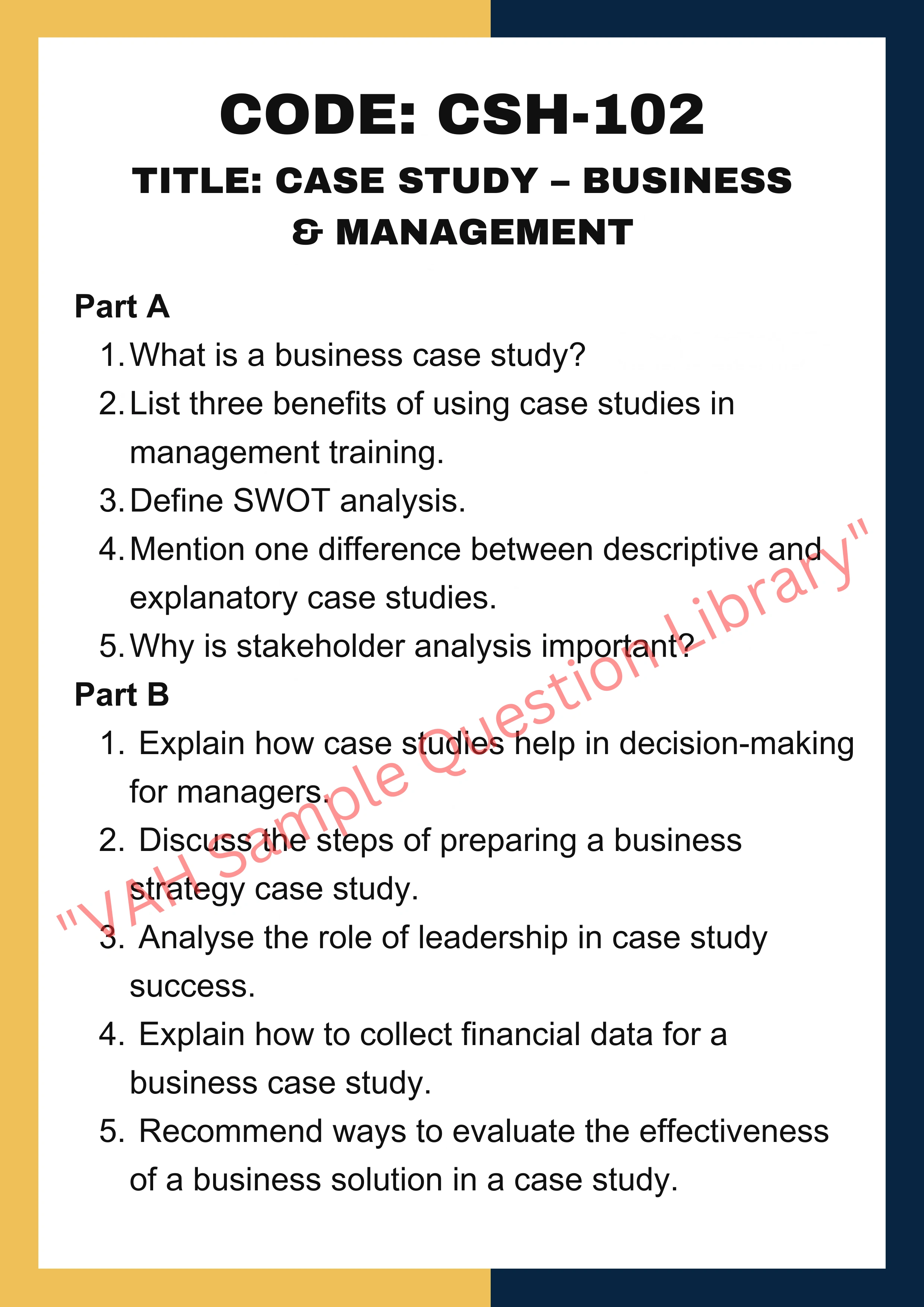 Case study assignment help