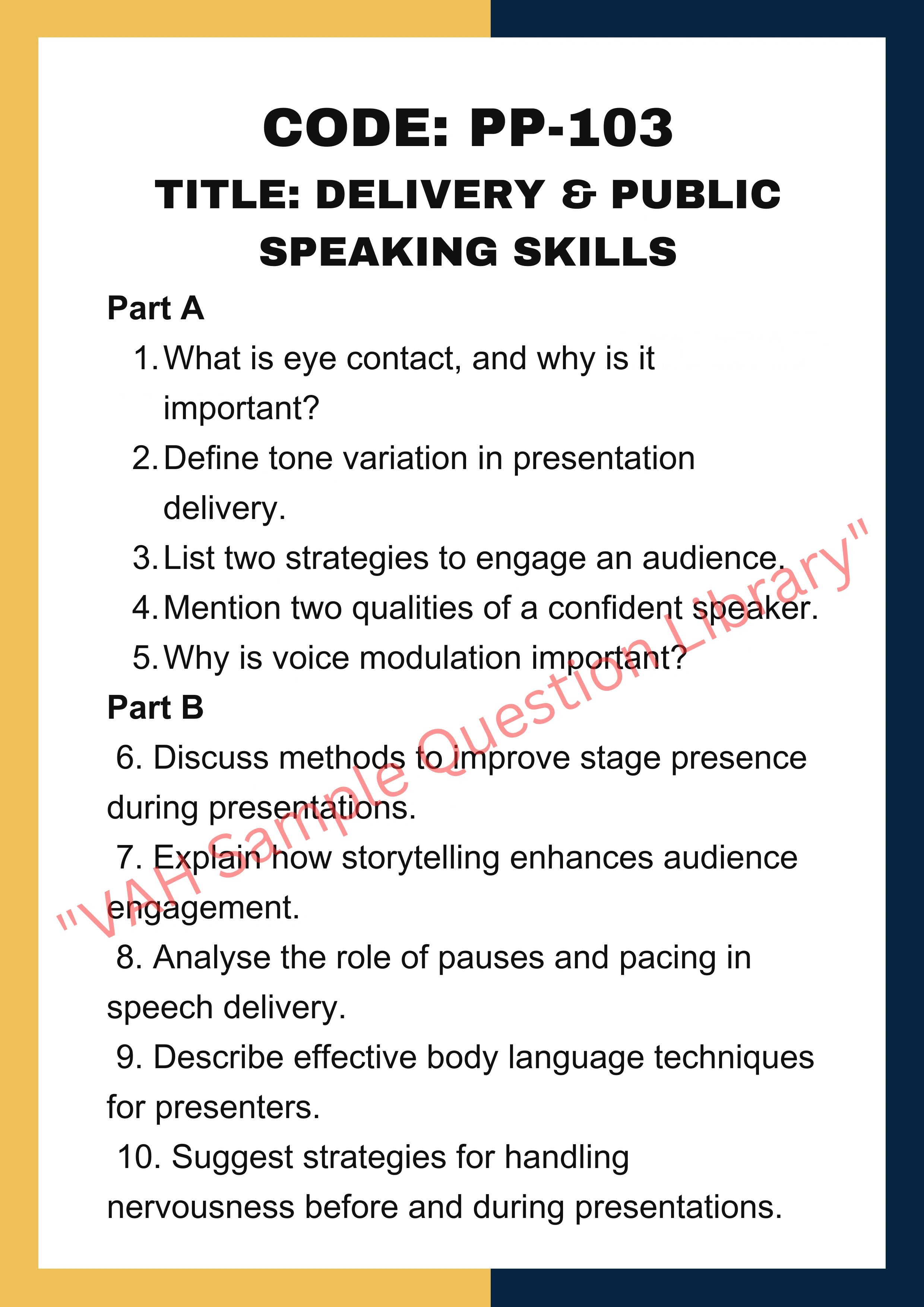 Presentation preparation