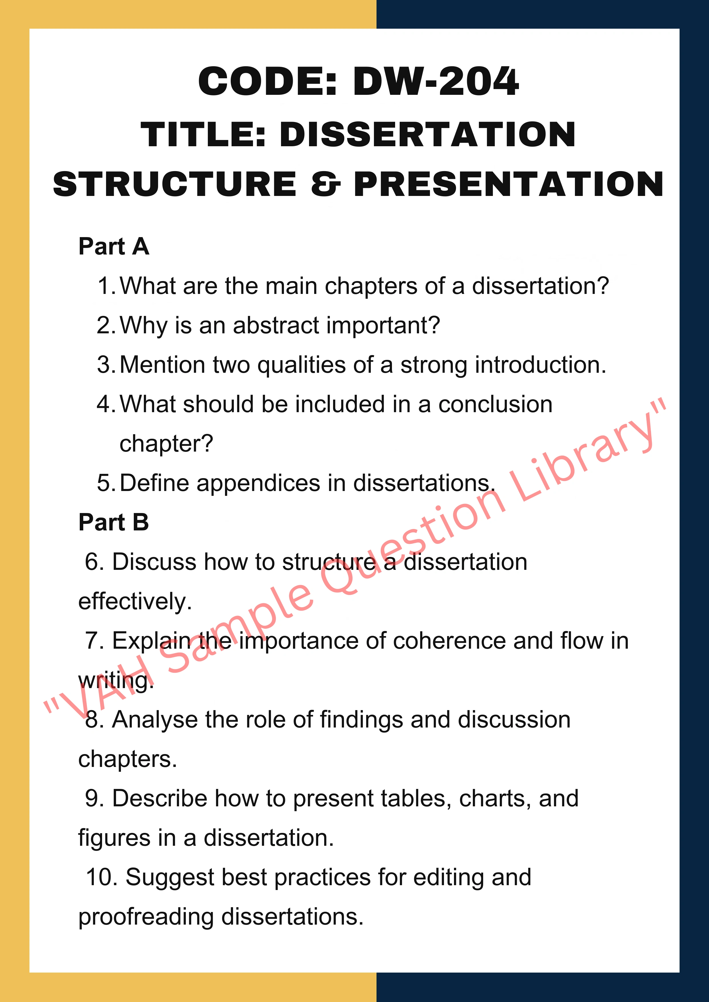 Dissertation writing
