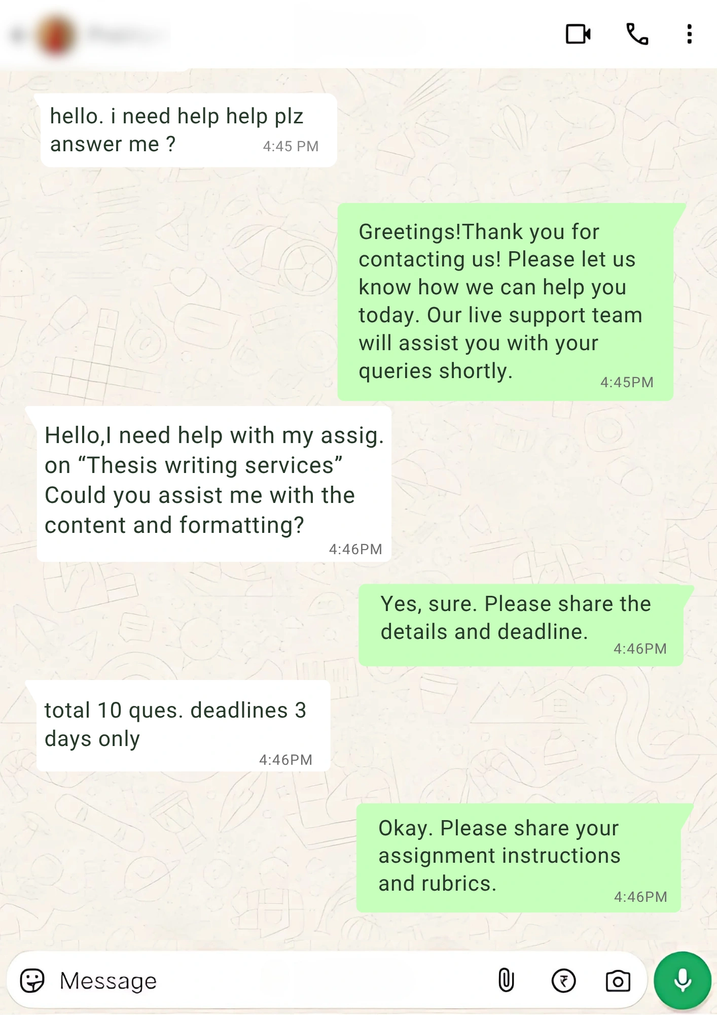 Thesis writing services